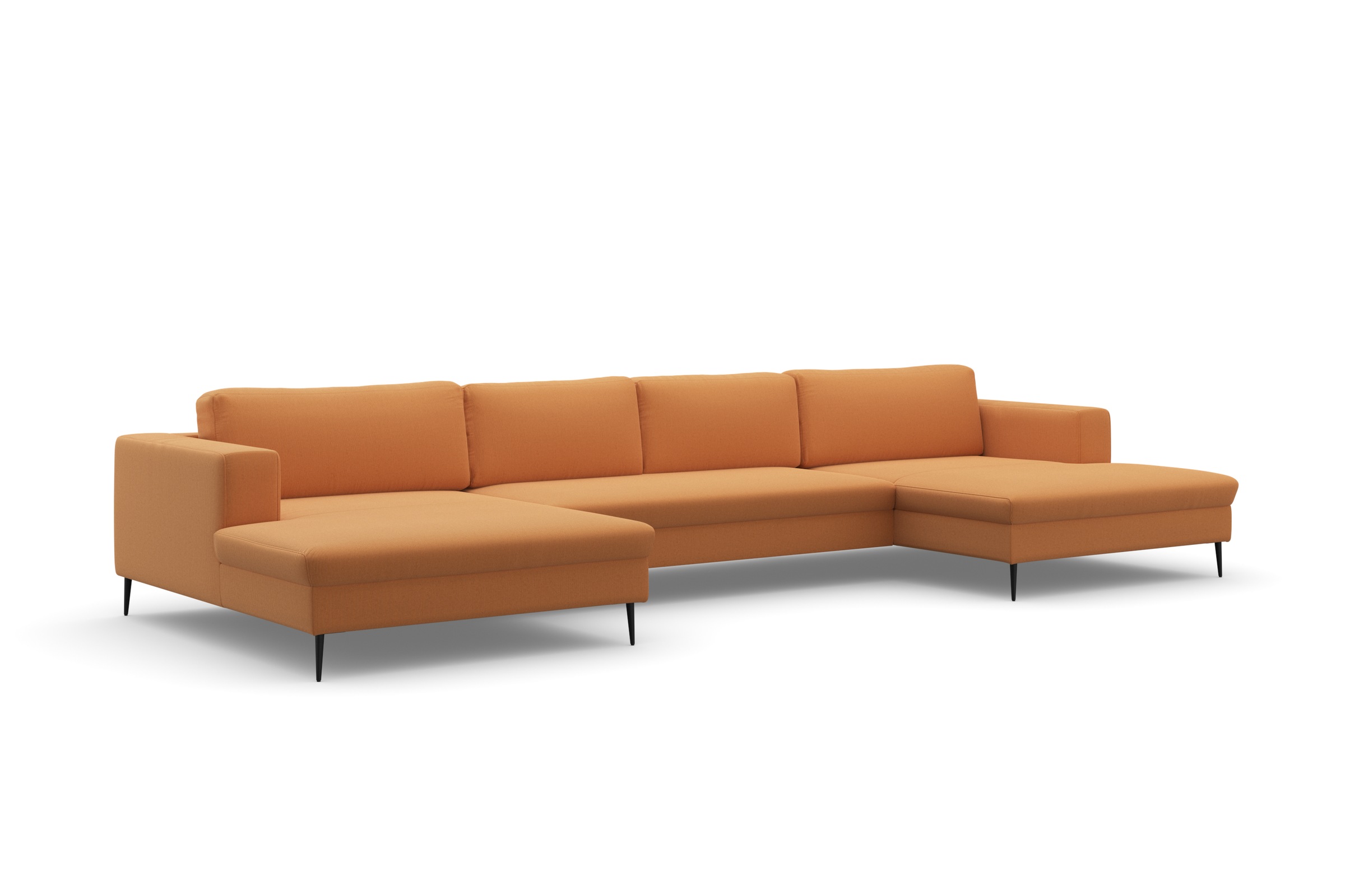 DOMO collection Wohnlandschaft »Modica U-Form«, XXL, in moderner Optik mit, 2 grosszügigen Recamieren, auch in Cord