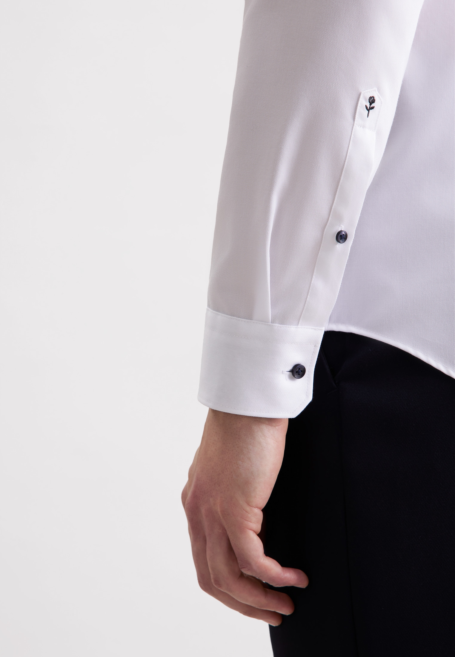 seidensticker Businesshemd »Schwarze Rose« Shaped 1/1 Extra lang Kentkragen Uni