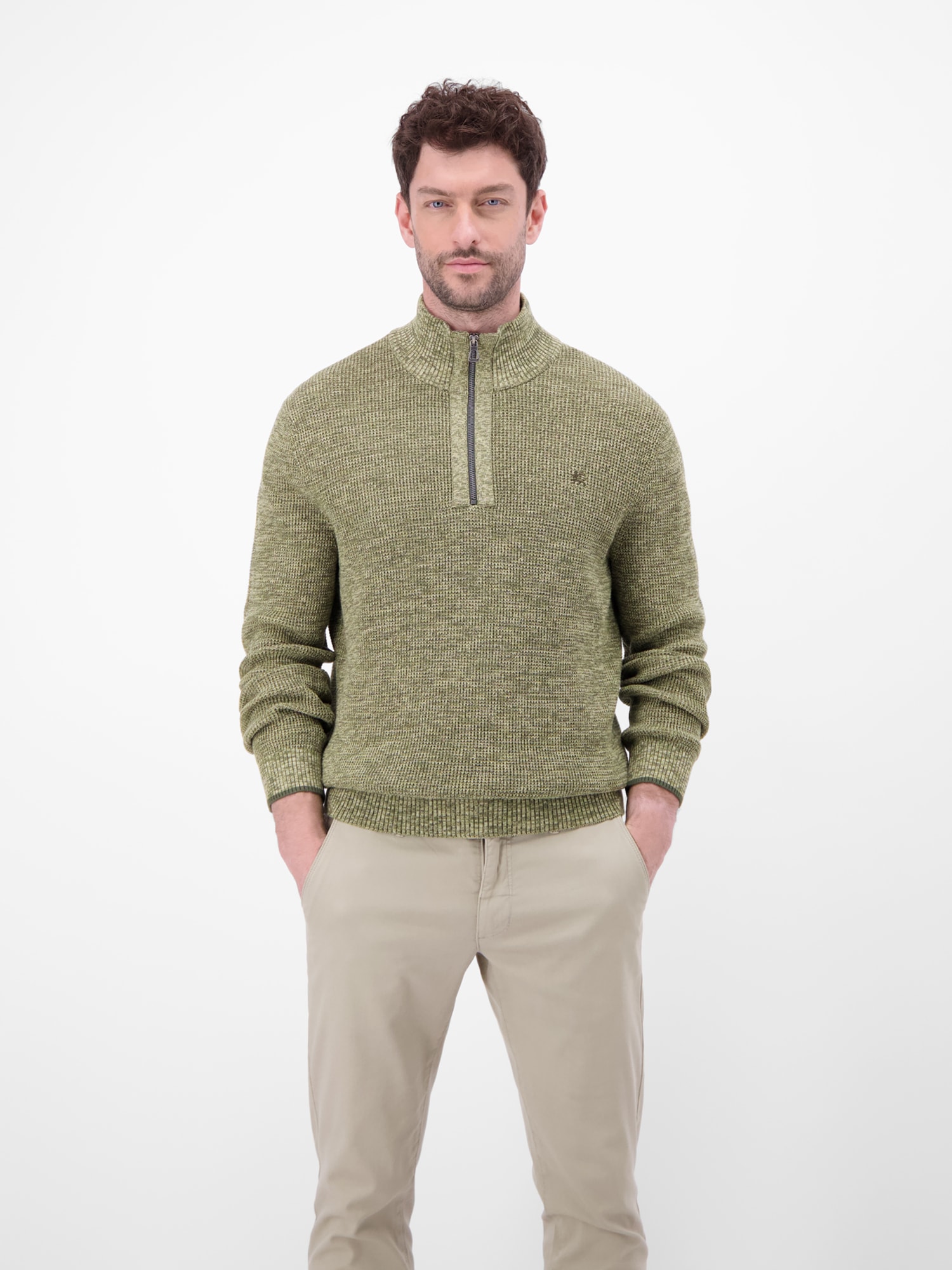LERROS Pull en tricot »Herren Troyer in Twist-Struktur«