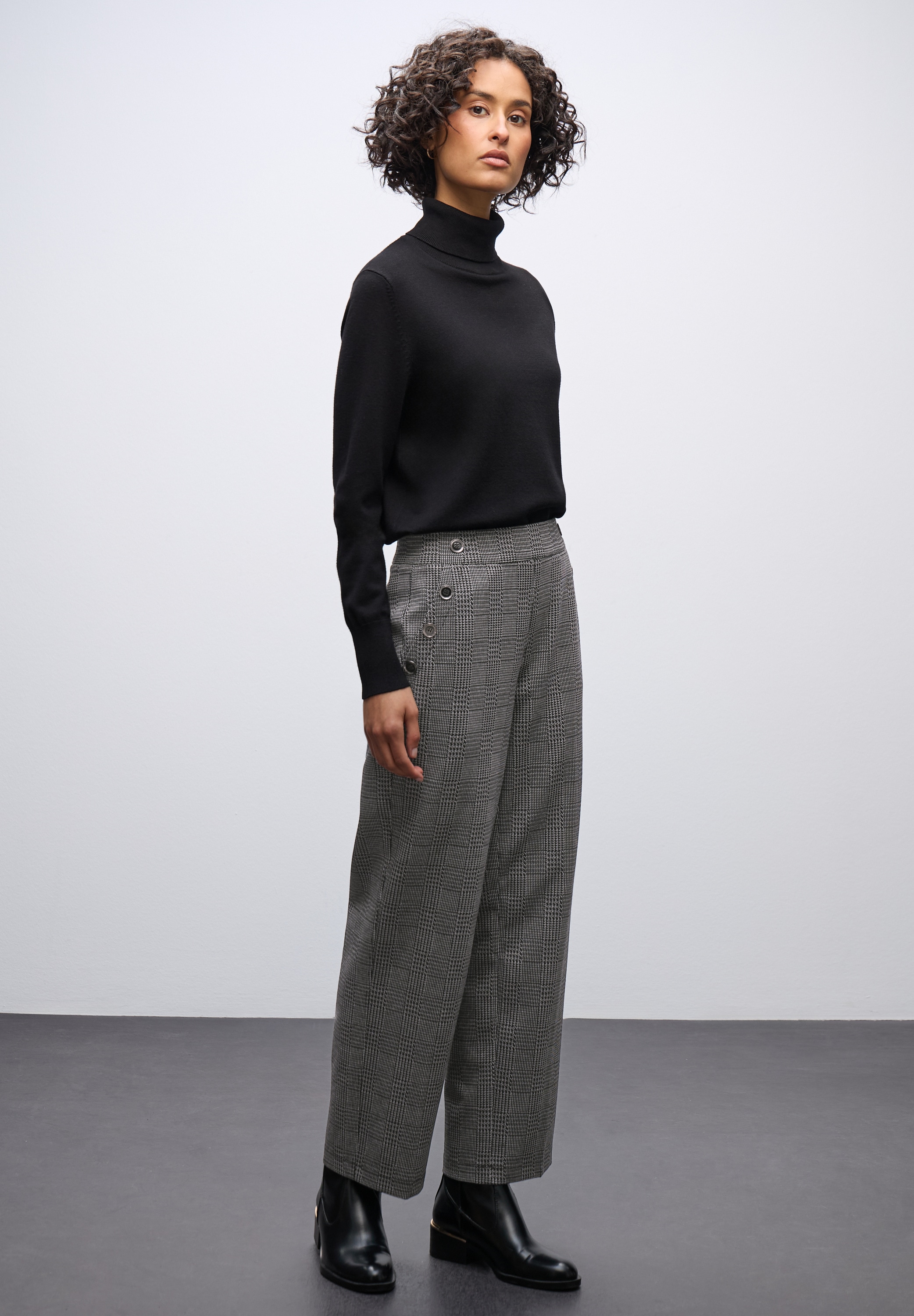 STREET ONE Pantalon tissé  mit Karo Muster