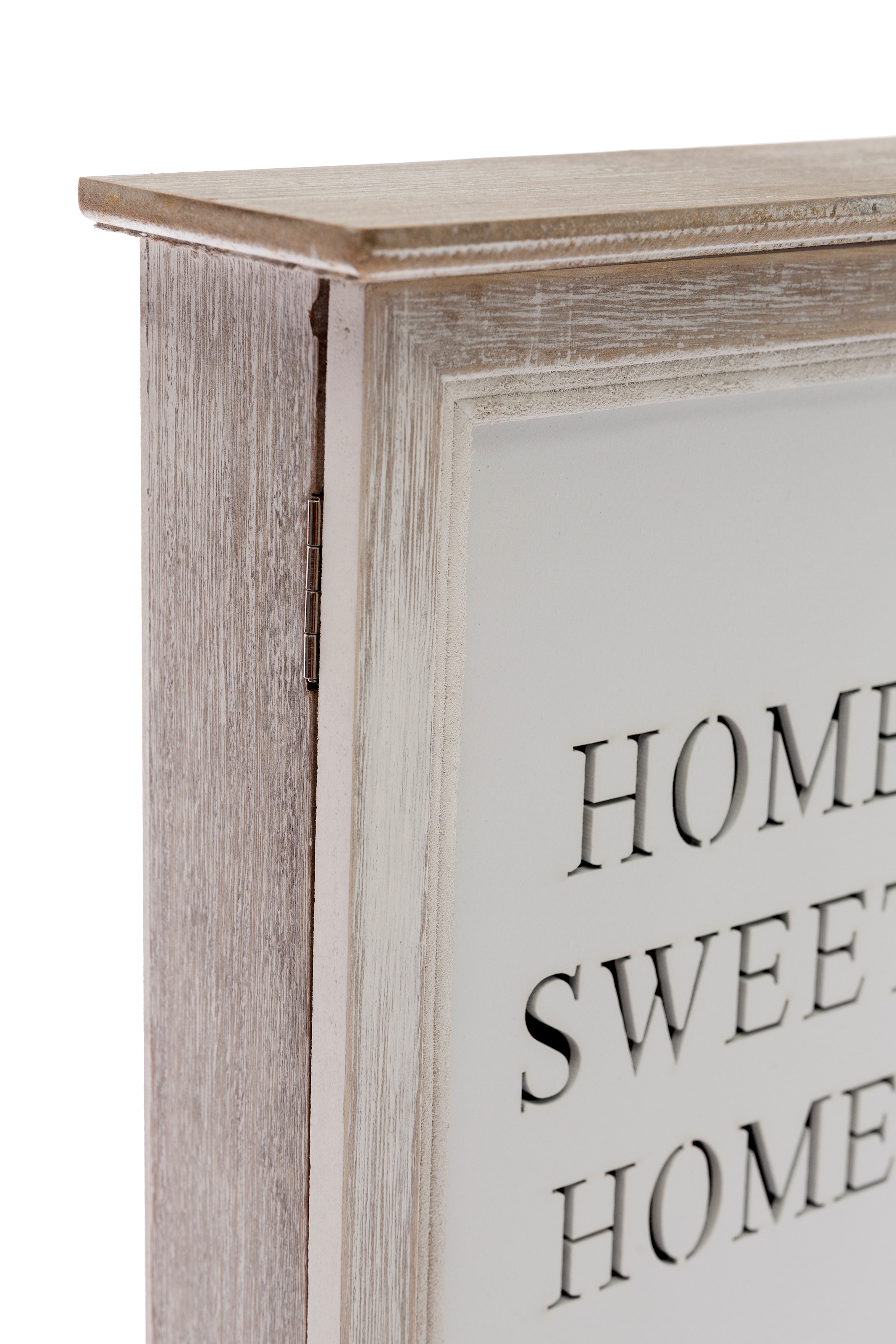 Home affaire Schlüsselkasten »Home Sweet Home, weiss«, mit 6 Haken &  Schriftzug, Shabby Optik günstig kaufen