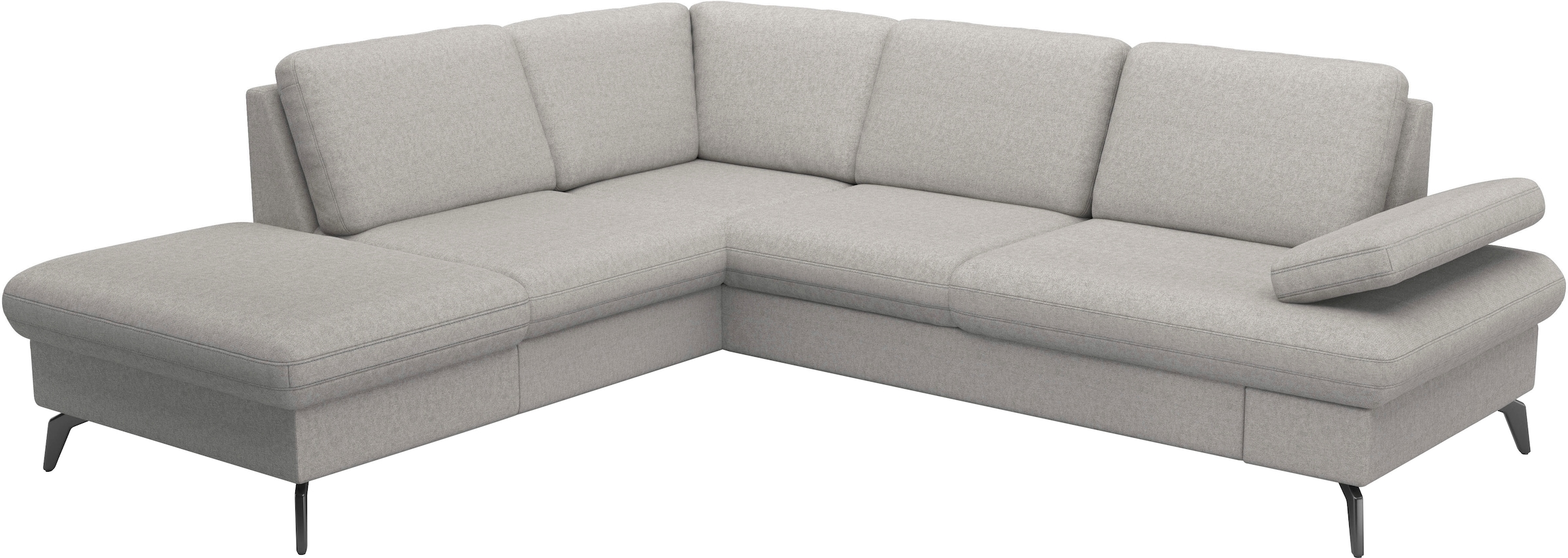 sit&more Ecksofa »Morris Jubi L-Form«, inkl. Armteilfunktion und 1 Zierkissen, wahlweise mit Bettfunktion