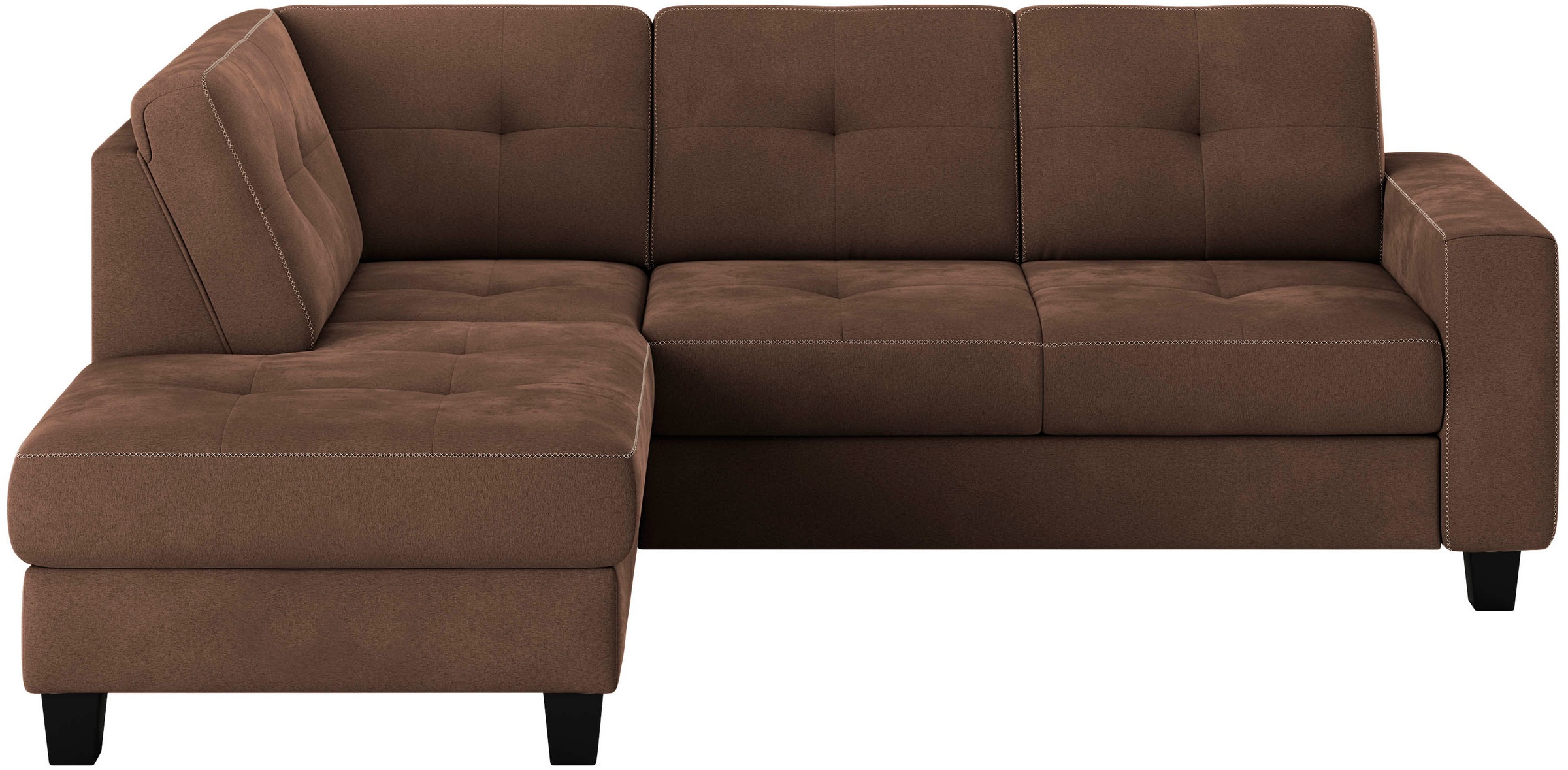 Places of Style Ecksofa »Varese«, Kreuznaht in beige