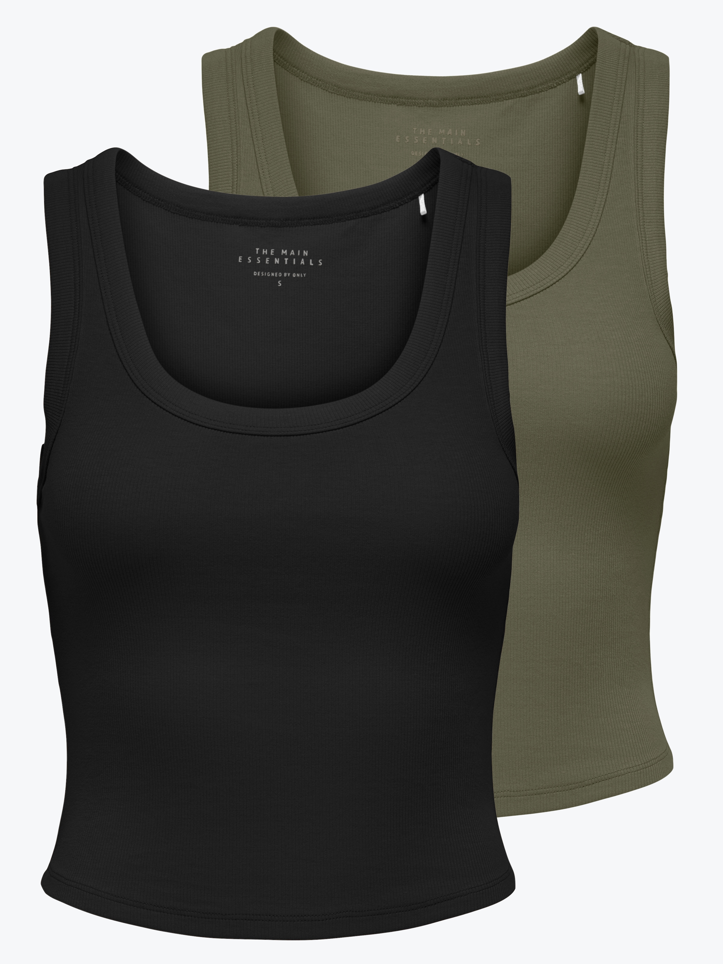 Image of ONLY Tanktop "ONLEASY S/L TANK TOP JRS 2 PACK" Packung, 2 Stk. Baumwollmischung, regular fit