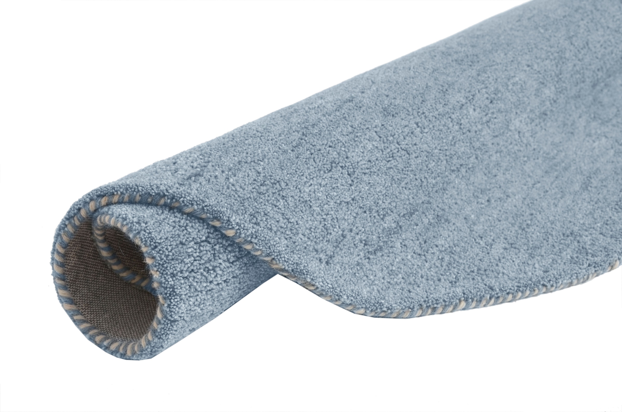 THEKO Tapis en laine »Gabbeh Uni, Handgefertigt, Teppich, meliert, reine Wolle,« Rond 14 mm Höhe Wohnzimmer, Esszimmer, Schlafzimmer, auch als Läufer oder rechteckig
