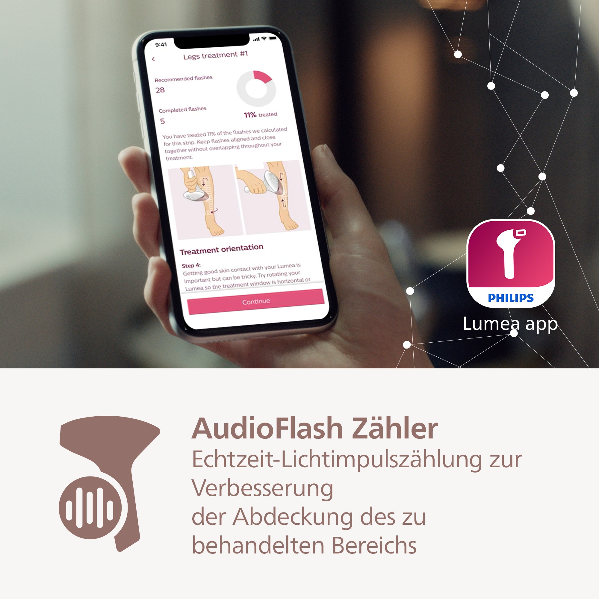Philips IPL-Haarentferner »Lumea S9900 BRI953/02«, 450.000 Lichtimpulse, kabellos, 2 SkinAI Funktionen