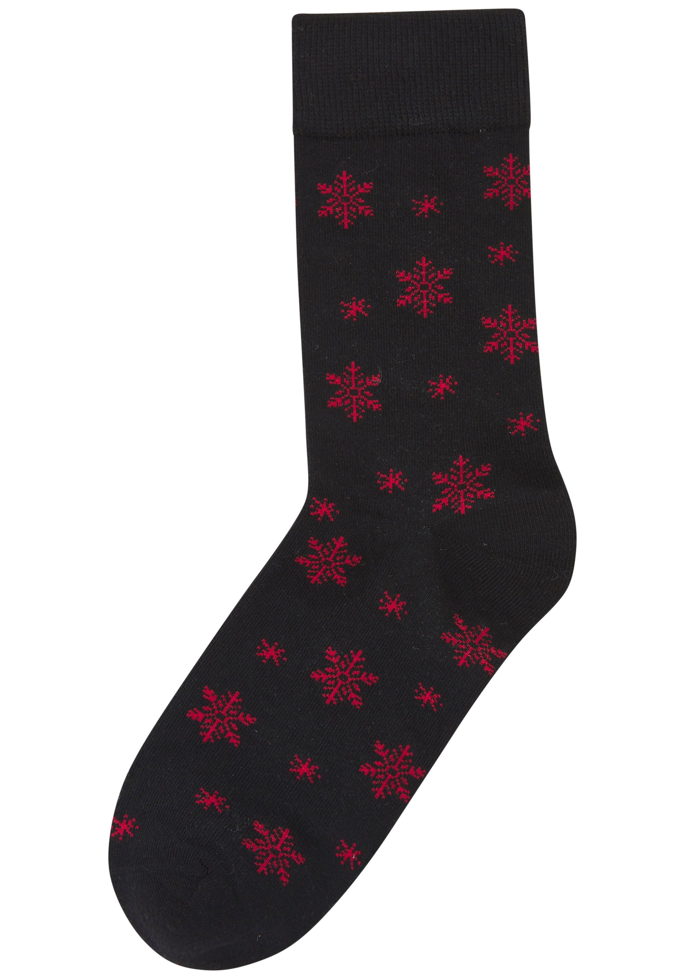 LASCANA Chaussettes Packung, 3 Couple tlg. mit weihnachtlichem Dackelmotiv