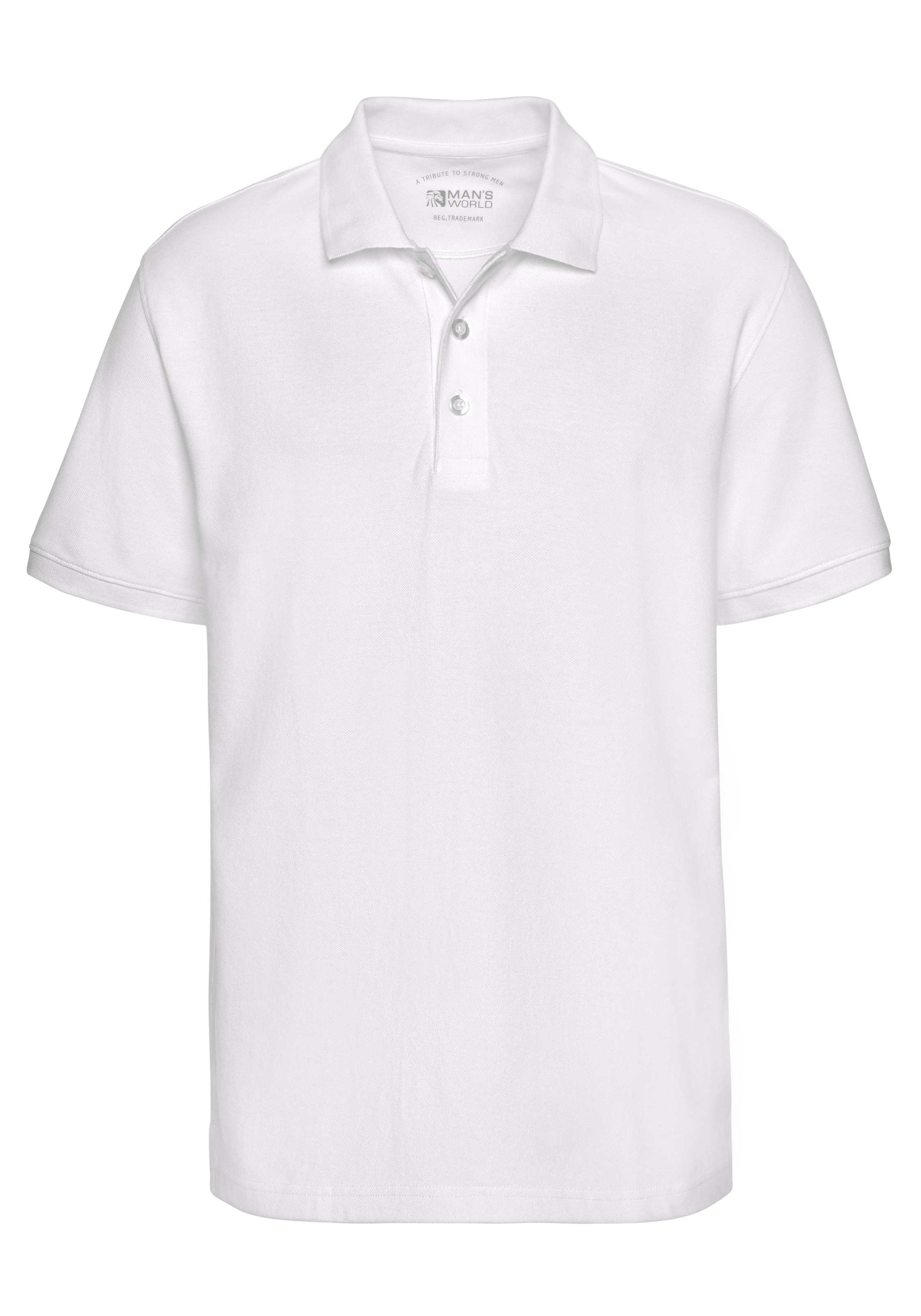 Man's World Poloshirt, Kurzarm, lockere Passform, unifarben