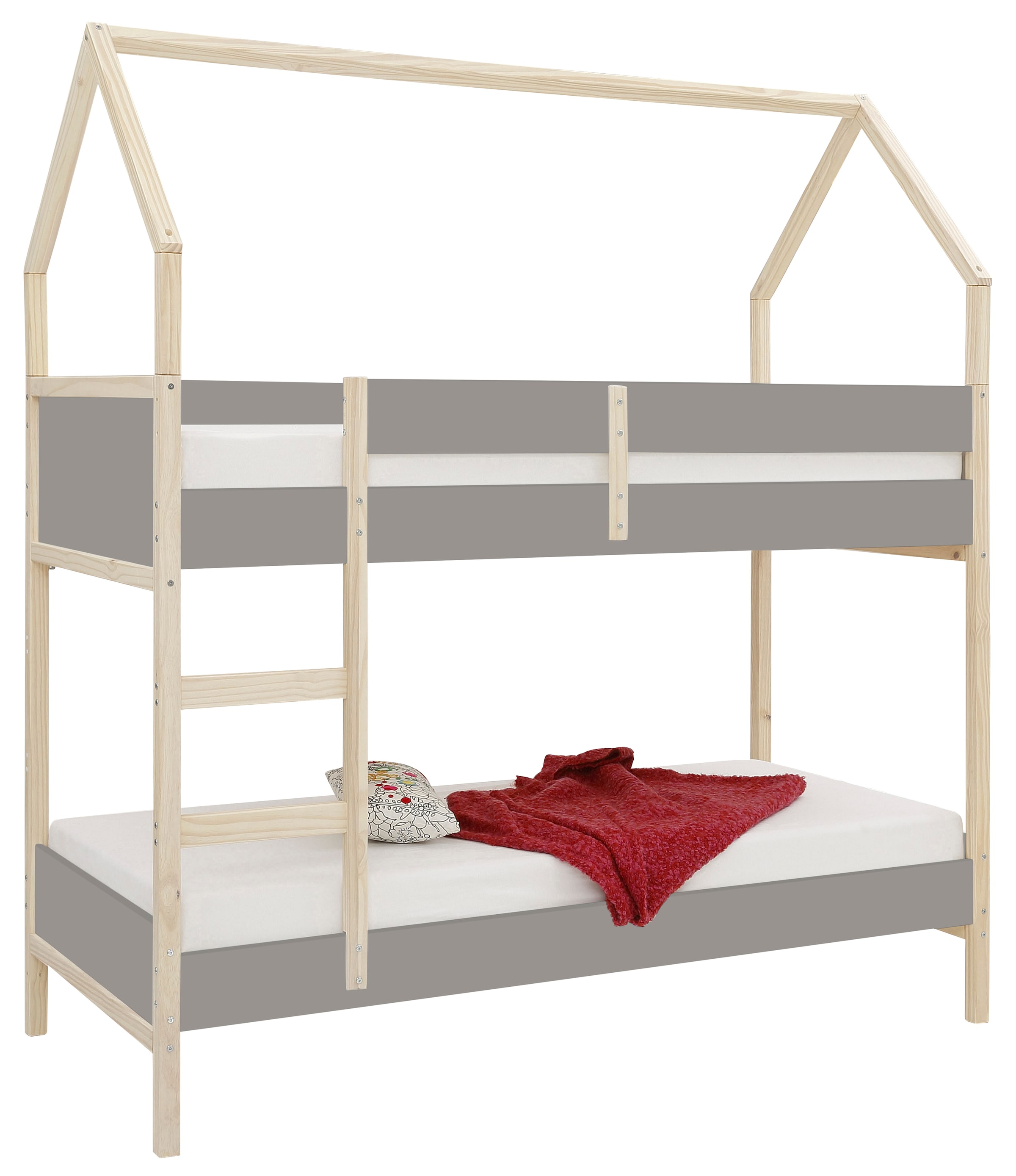 Lüttenhütt Etagenbett »Janne«, aus schönem massivem Kiefernholz, Etagenbett, Liegefläche 90x200 cm