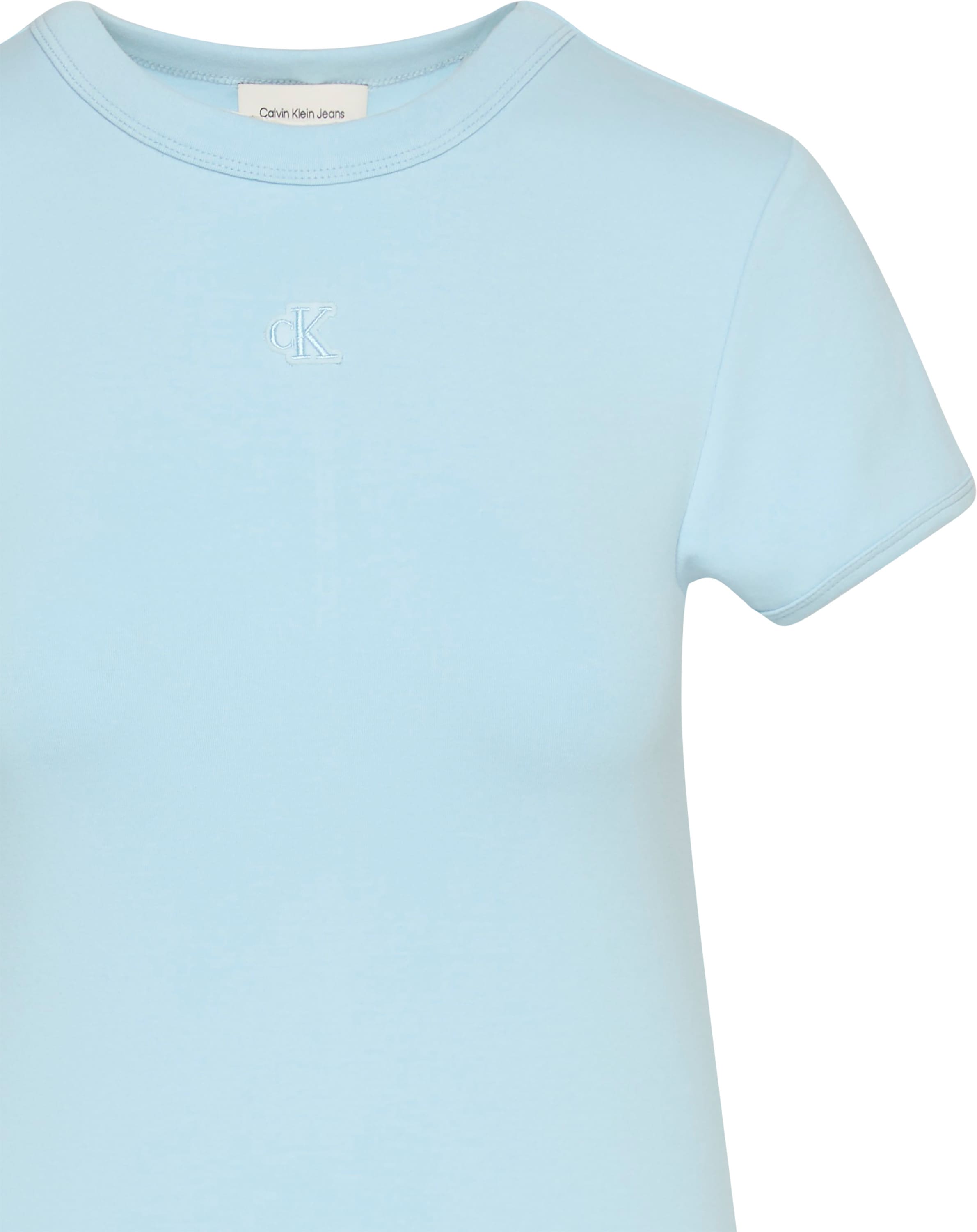 Calvin Klein Jeans Robe en jersey »SS CTN CNTR 1X1 RB S« Mit Rundhalsausschnitt