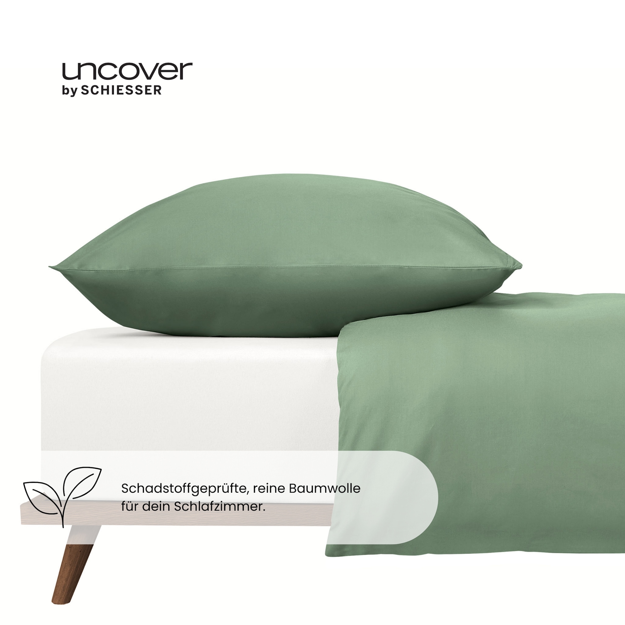 uncover by SCHIESSER Draps de lit »New Jersey aus 100% Baumwolle« Made in Green