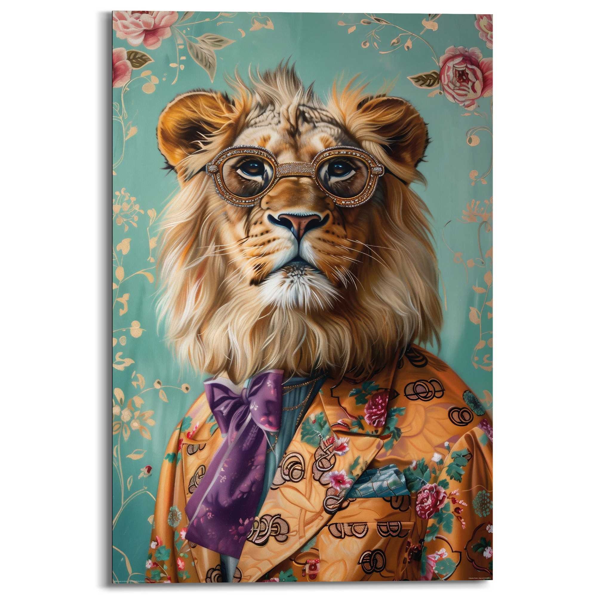 Image of Reinders Deco-Panel "Gekleideter Tiger" Wohnzimmer - Mehrfarbig - MDF - Tiere - 60x90 cm