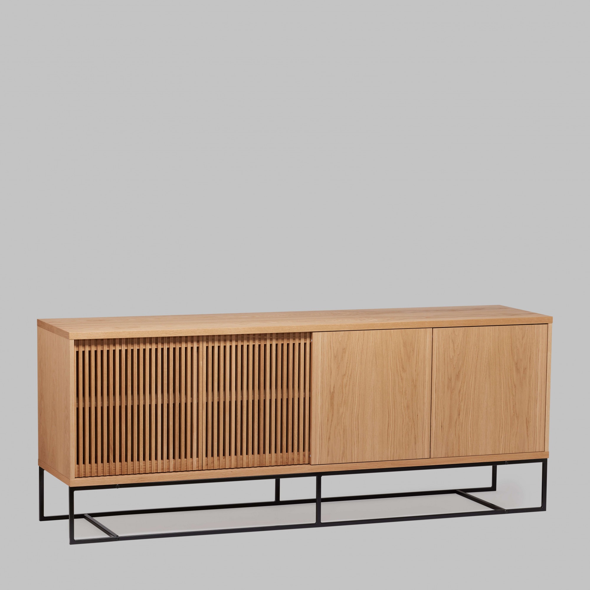 Buffet 4 Portes Coulissantes "Ende" 188cm Chêne