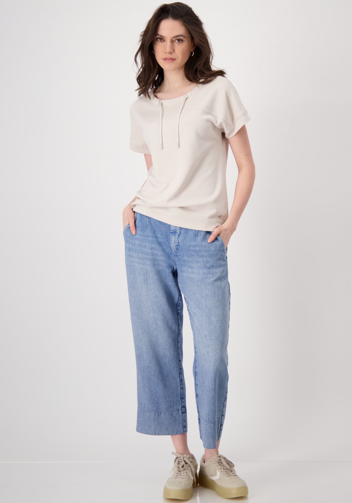 Monari Sweatshirt, mit Kordeldurchzug
