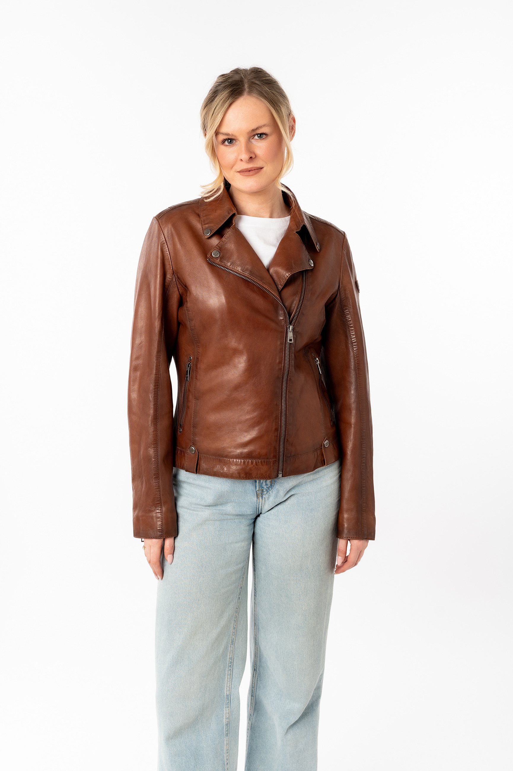 Mauritius Veste en cuir »MWFarah« mit Reverskragen