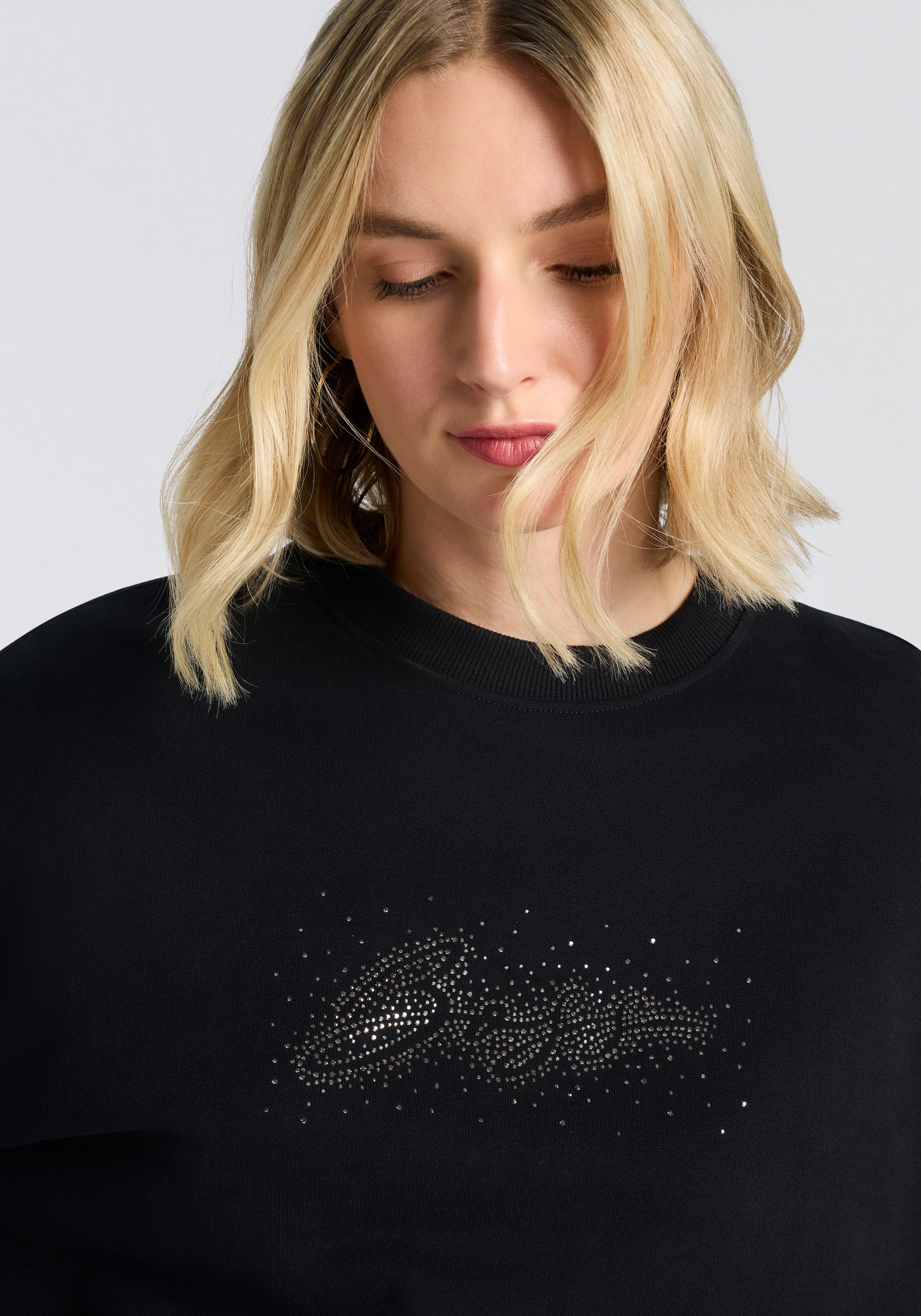 BOSS ORANGE Sweatshirt »Easton Premium Damenmode« mit Rundhals, Logoapplikation