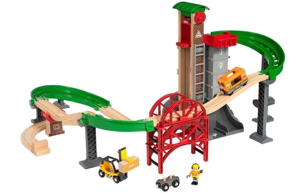 BRIO® Bâtiment de train jouet »BRIO Grosses Lagerhaus-Set Aufzug«
