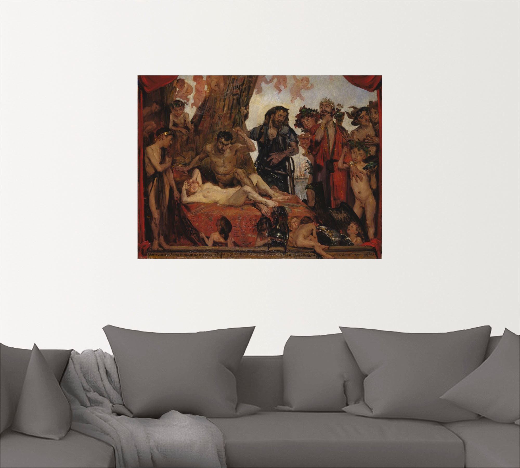 Artland Wandbild »Homerisches Gelächter. 1909«, Gruppen & Familien, (1 St.), als Leinwandbild, Wandaufkleber oder Poster in versch. Grössen
