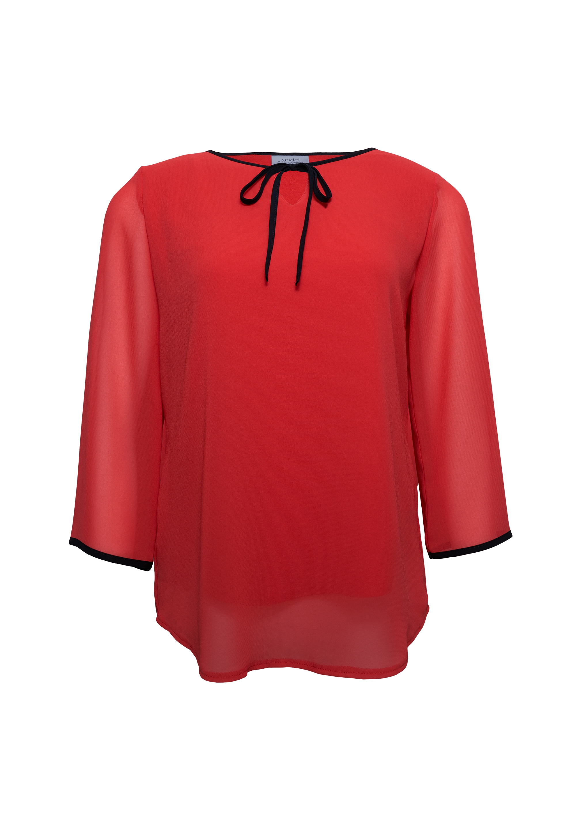 Seidel Moden Chiffonbluse »Exklusiv bei OTTO«, 3/4 -Arm mit transparenten Ärmeln und MADE IN GERMANY