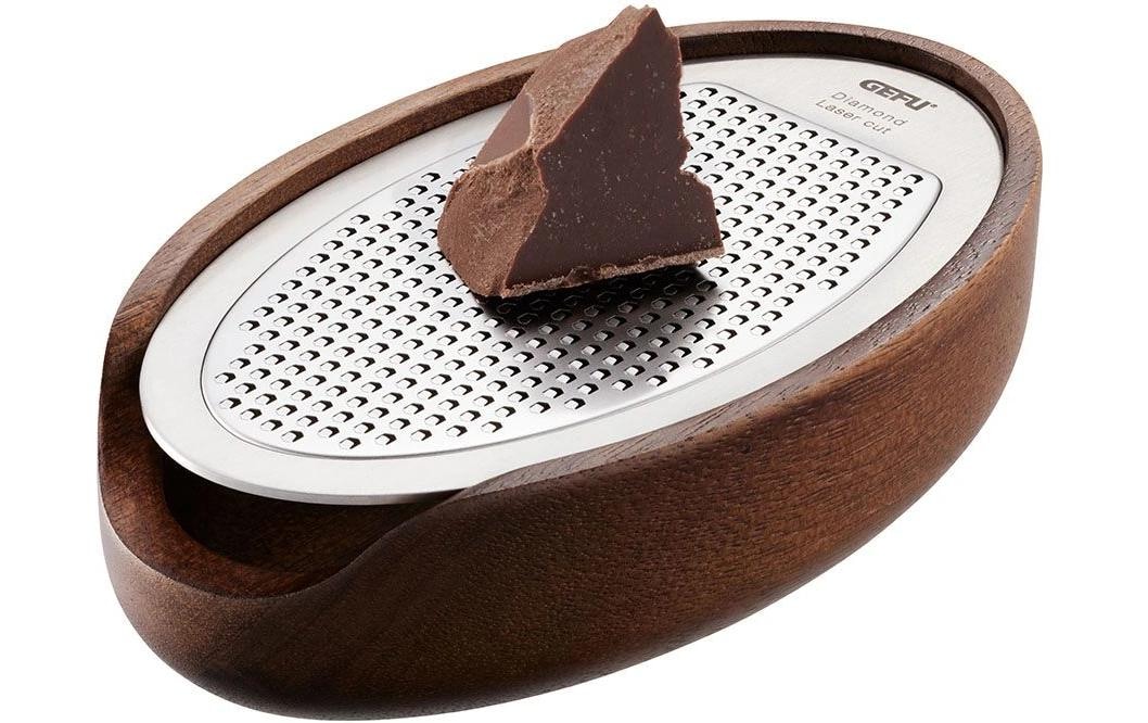GEFU Küchenreibe »Käsereibe Parmezo Silber/Braun«