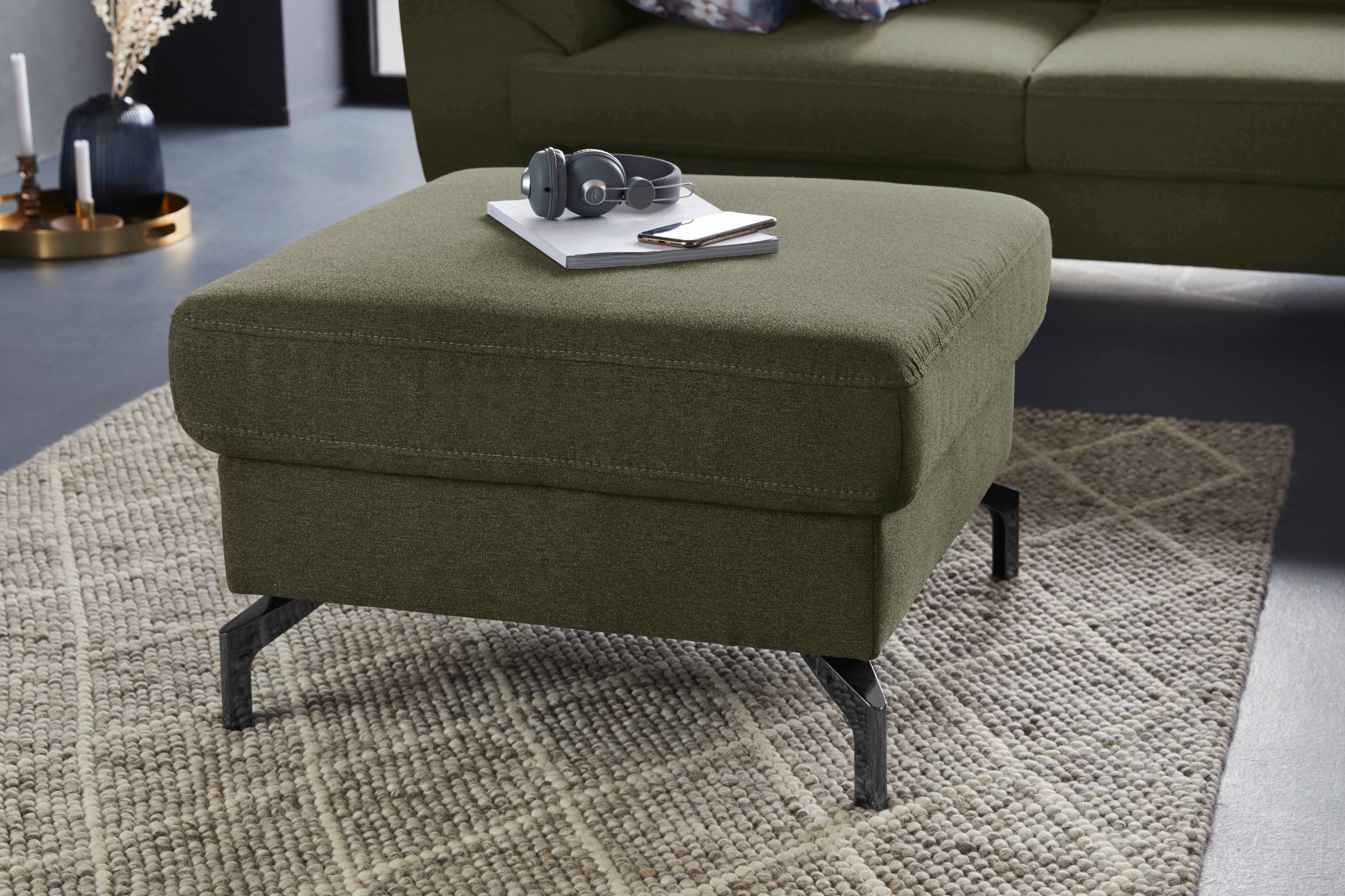 Image of sit&more Hocker, Fusshöhe 15cm, wahlweise mit unterschiedlichen Fussfarben bei Ackermann Versand Schweiz