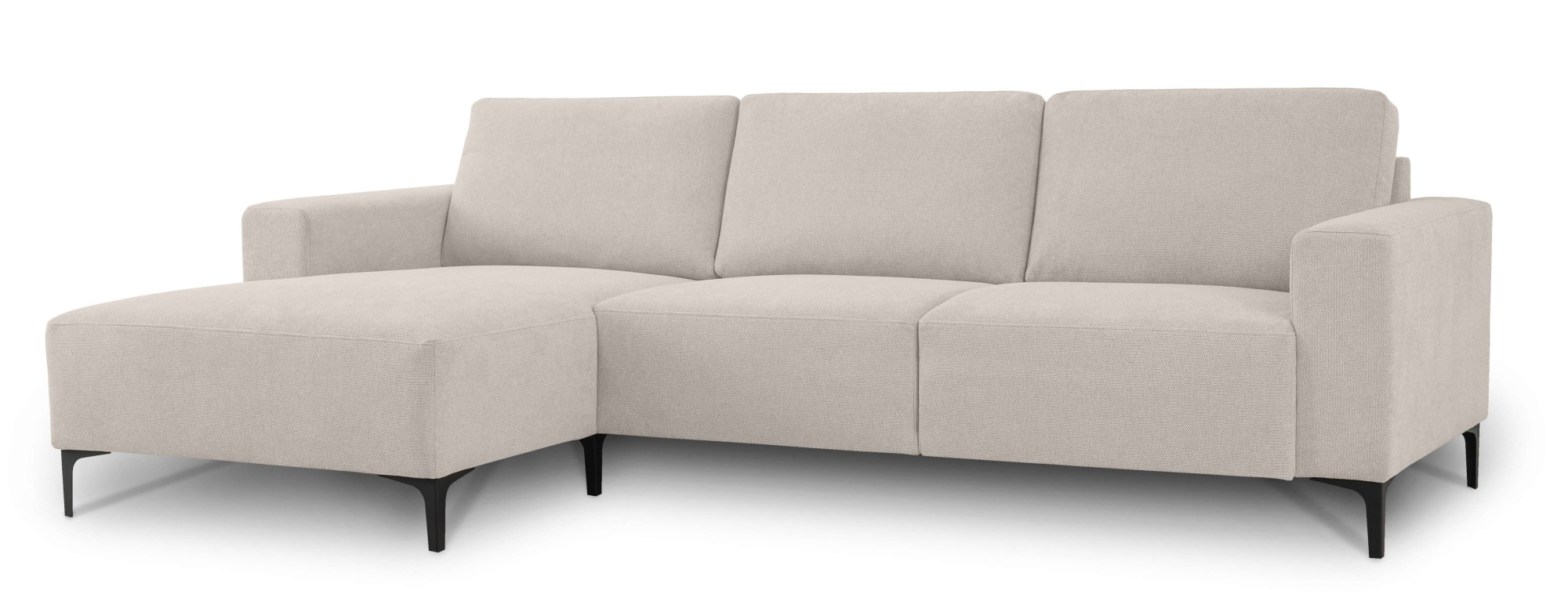 Home affaire Ecksofa »Tournon, L-Form, Breite 262 cm, Webstoff, Chenille«, Designsofa im nordischen Stil, Wellenunterfederung, Metallfüsse