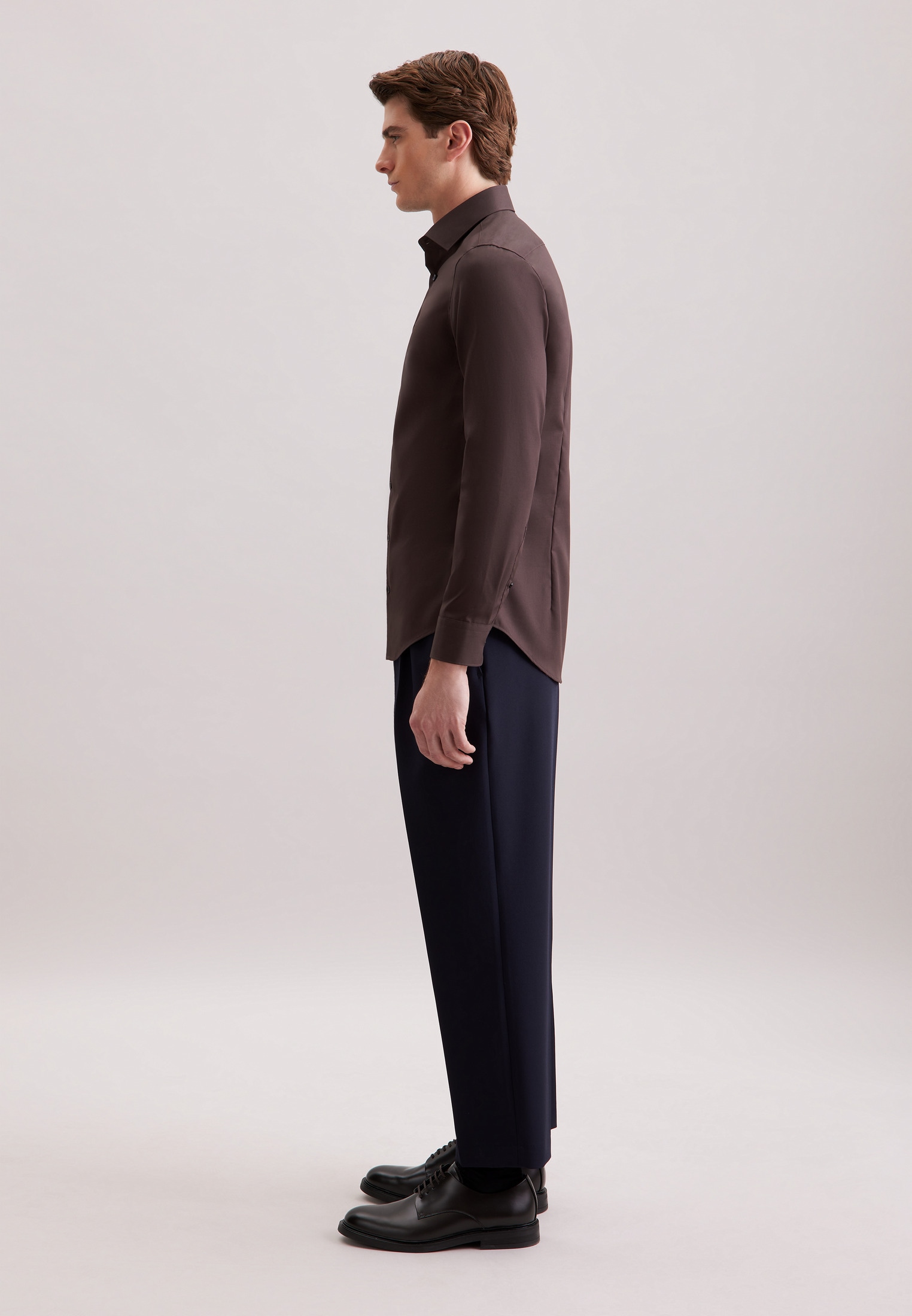 seidensticker Chemise d'affaires »Schwarze Rose« Slim 1/1 Kentkragen Uni