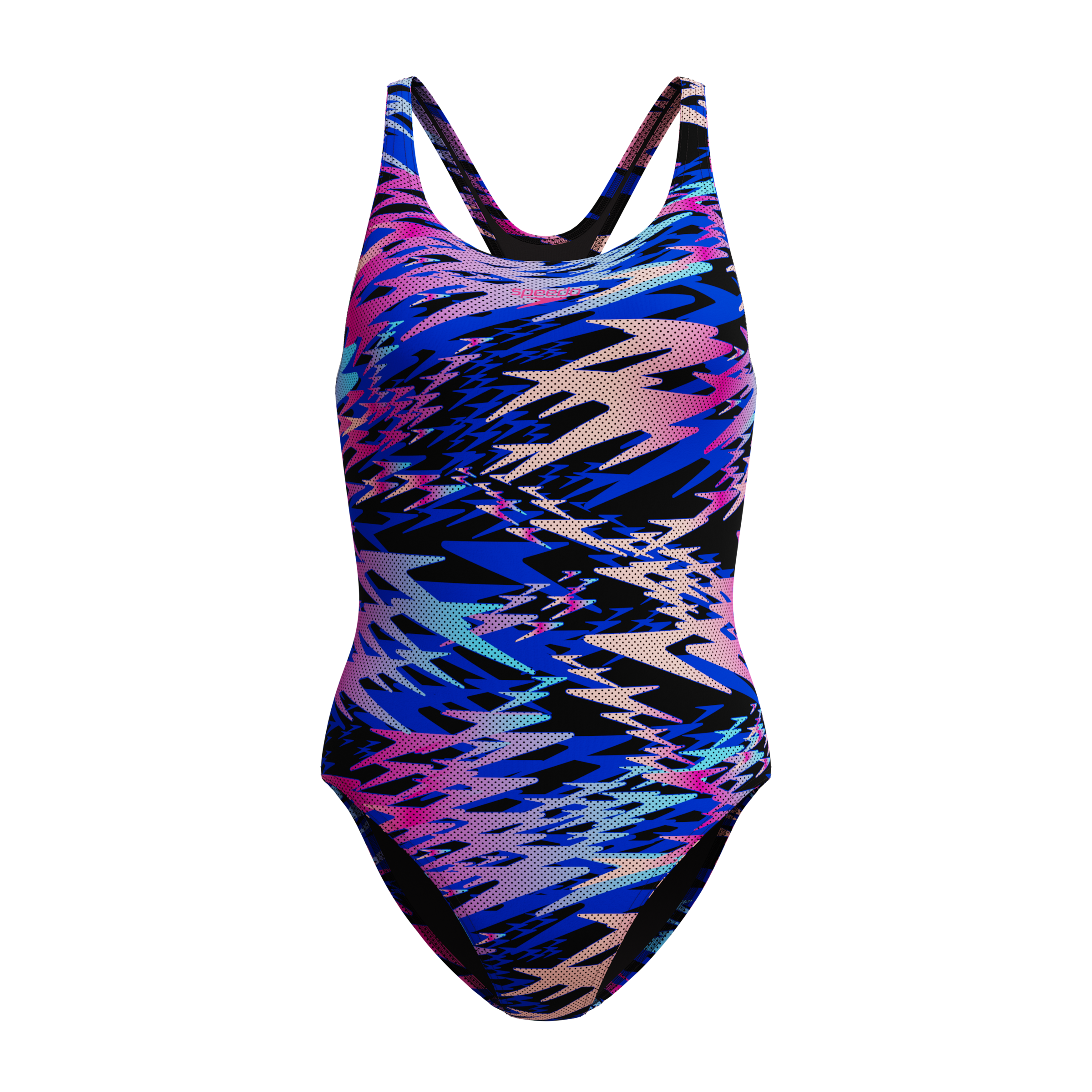 Image of Speedo Badeanzug "HYPERBOOM PRINT MEDALIST 1PC BLK/PNK"