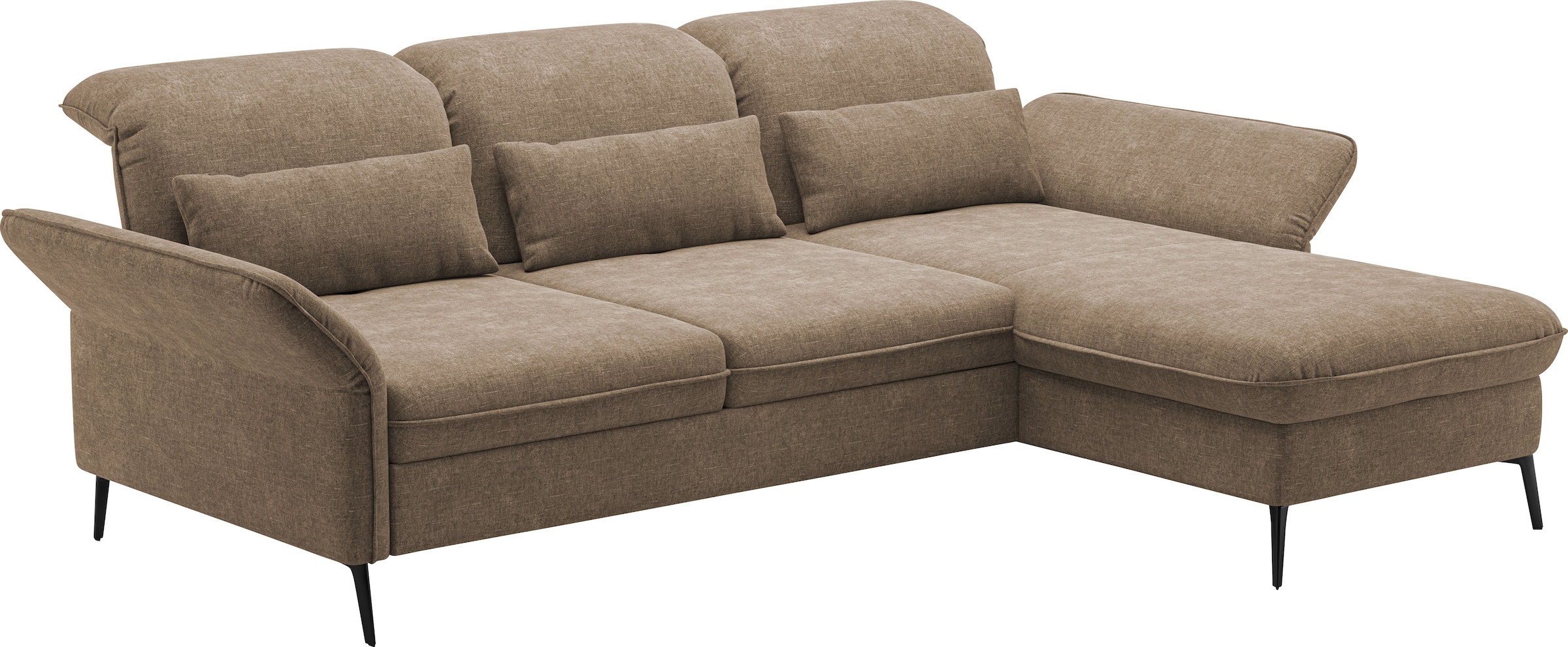 sit&more Ecksofa »Emely, inkl. Sitztiefenverstellung«, wahlweise mit Bettfunktion,Bettkasten,Kopf- & Armteilverstellung