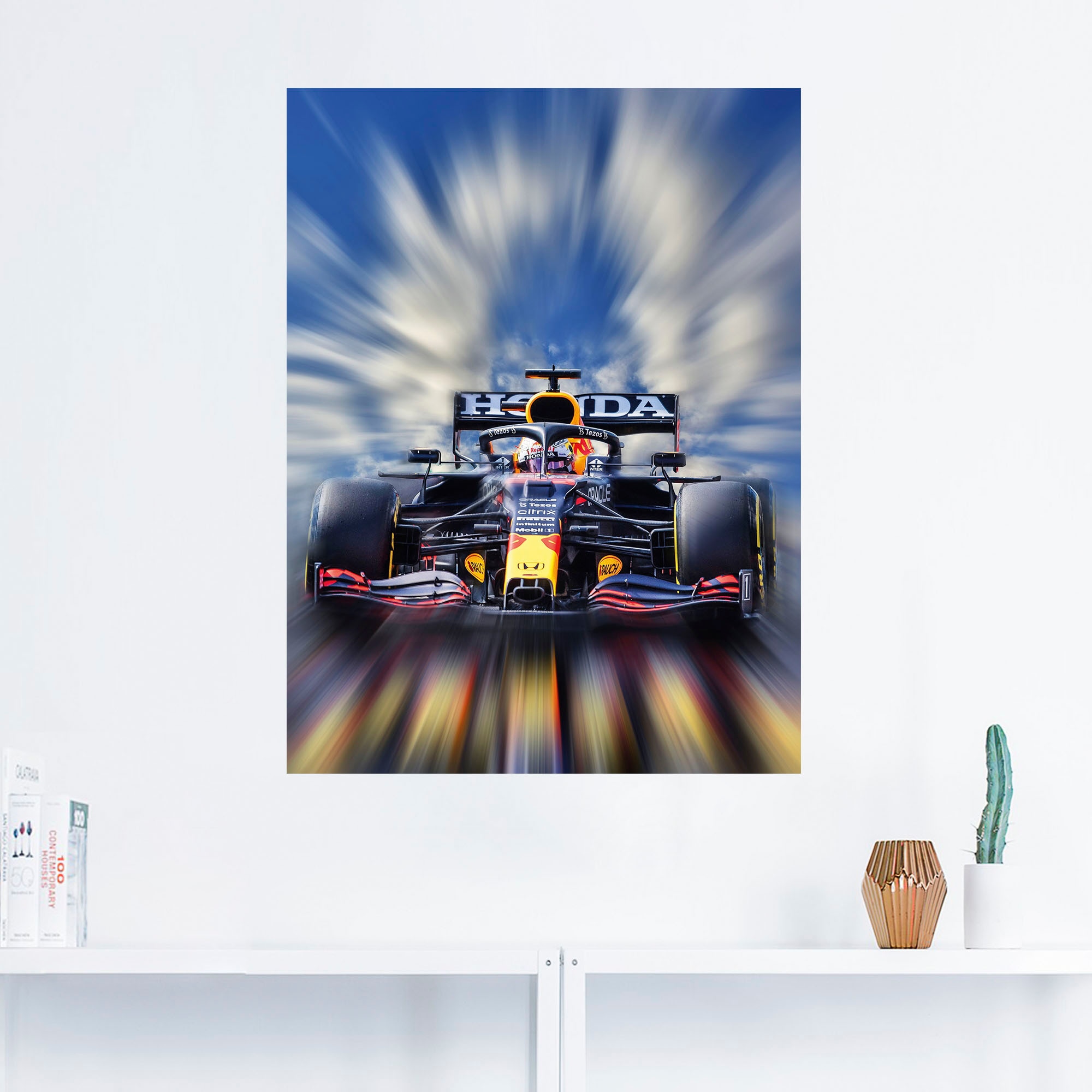 Artland Wandbild »Max Verstappen - Weltmeister der Formel1«, Auto, (1 St.), als Alubild, Outdoorbild, Leinwandbild, Poster, Wandaufkleber