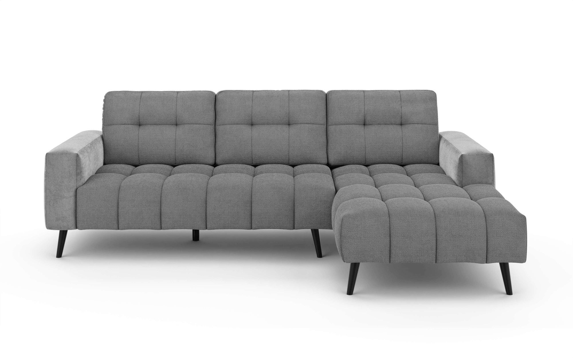 INOSIGN Ecksofa »SERINE mit Recamiere rechts/links bestellbar, Masse B/H/T 253/91/161 cm«, L-Form mit Wellenunterfederung, 3 Rückenkissen, ohne Bettfunktion