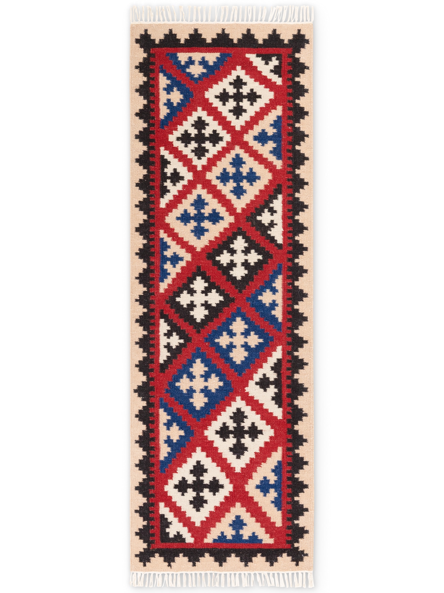 HANSE Home Teppich »Kelim Rami« rechteckig 3 mm Höhe Wolle, Baumwolle, Natur, Handgewebt, orientalisch, Boho, traditionell