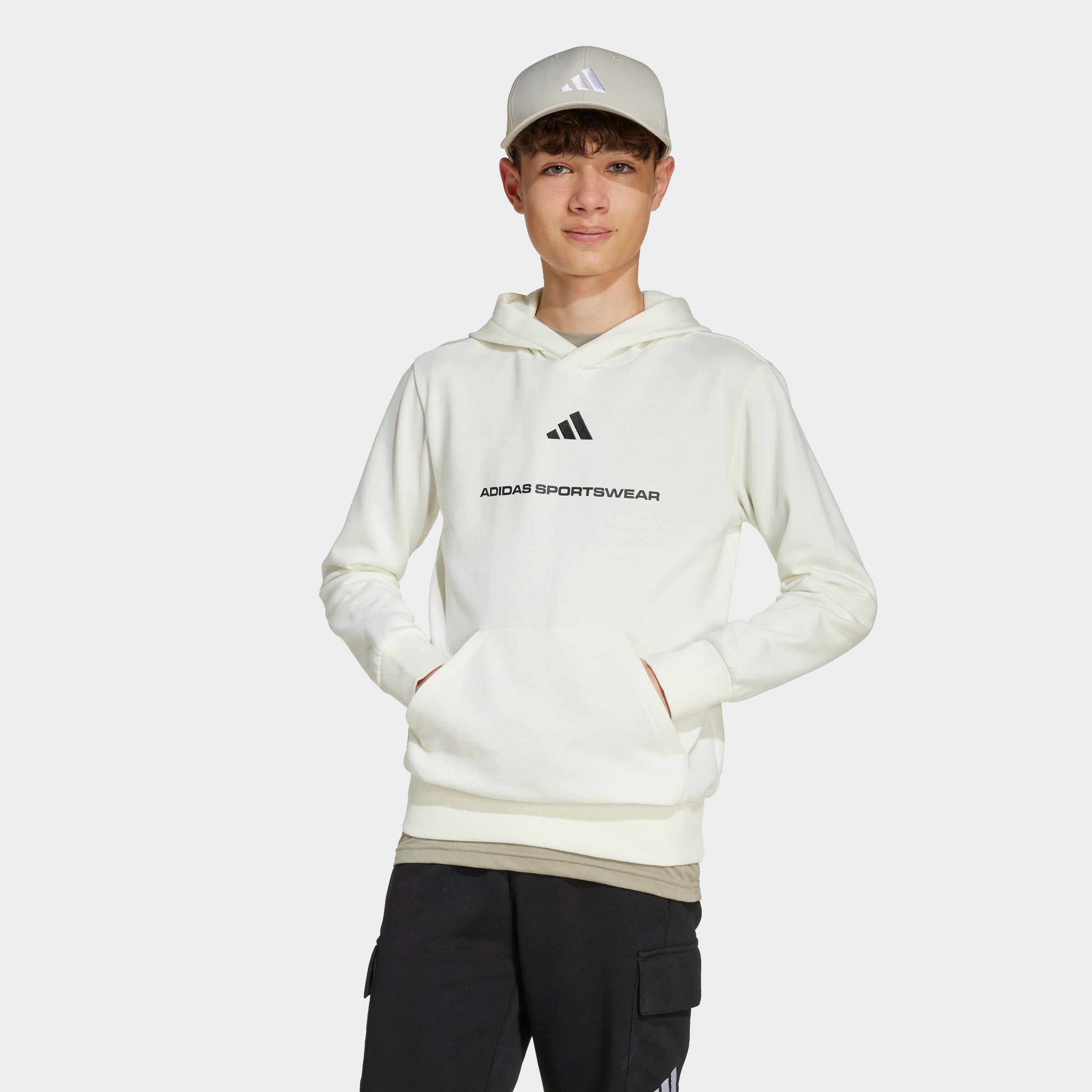 Image of adidas Sportswear Kapuzensweatshirt "ADIDAS SLOGAN FLEECE-HOODIE", Kapuzensweatshirt für Kinder, aus weichem Fleece, mit Kapuze