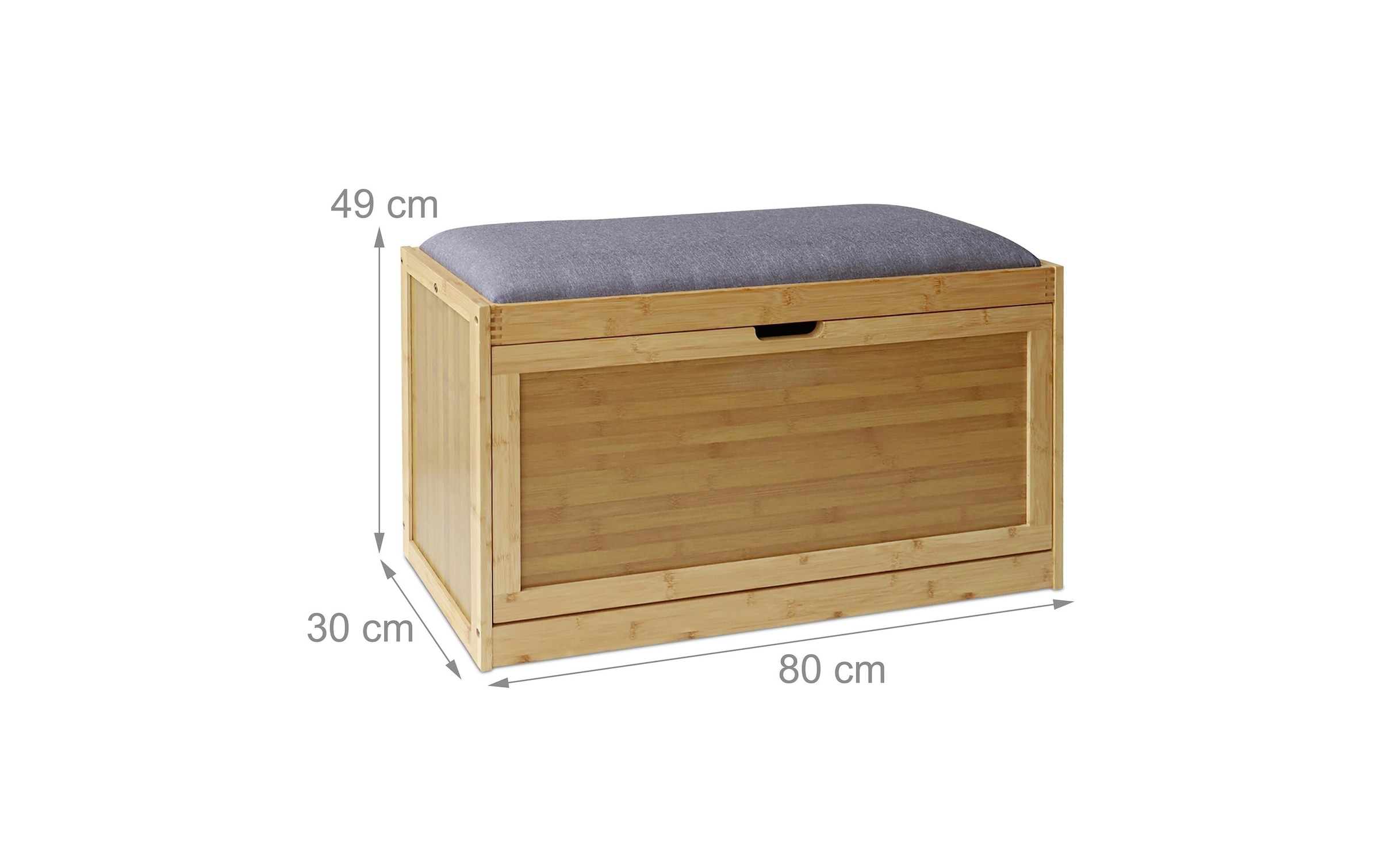 relaxdays Schuhschrank »Gepolsterte Schuhbank 49 x 80 x 30 cm«