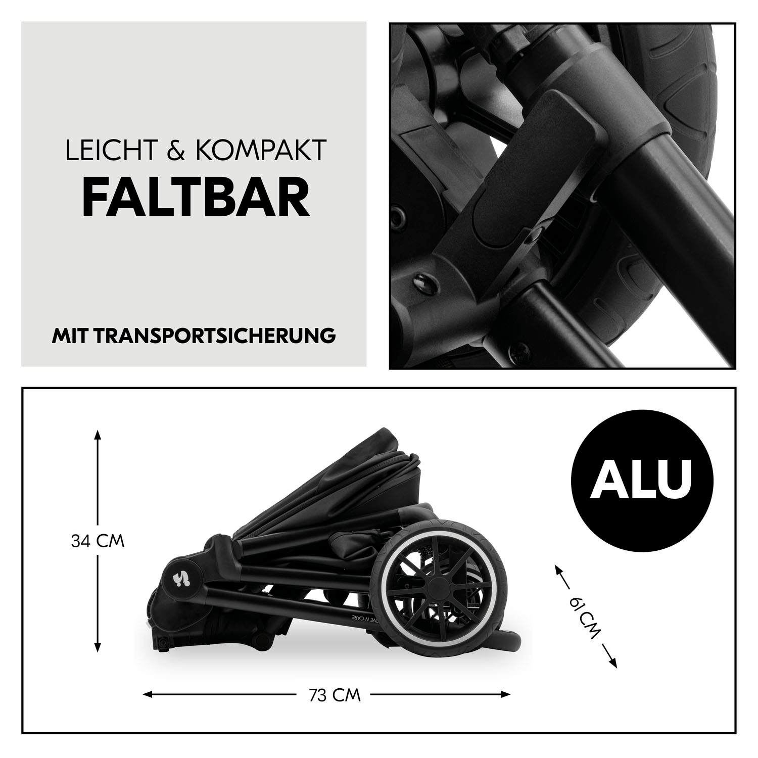 Hauck Poussette combinée »Move N Care Set« 22 kilos belastbar bis 22 kg