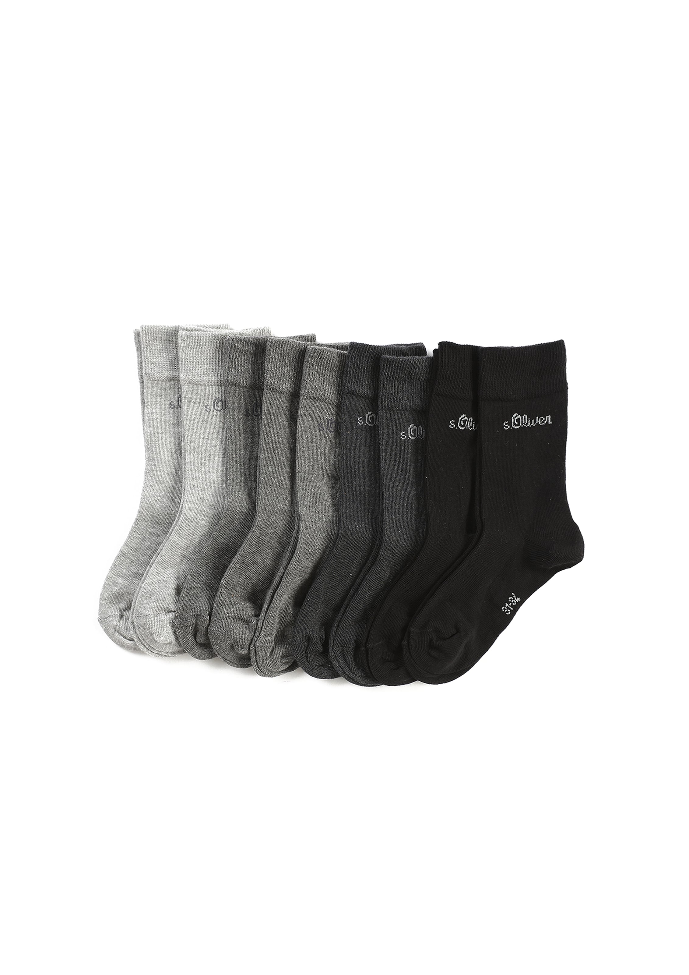 s.Oliver Chaussettes »essentials« 9er Pack, 9 Couple tlg. mit weichem Bund