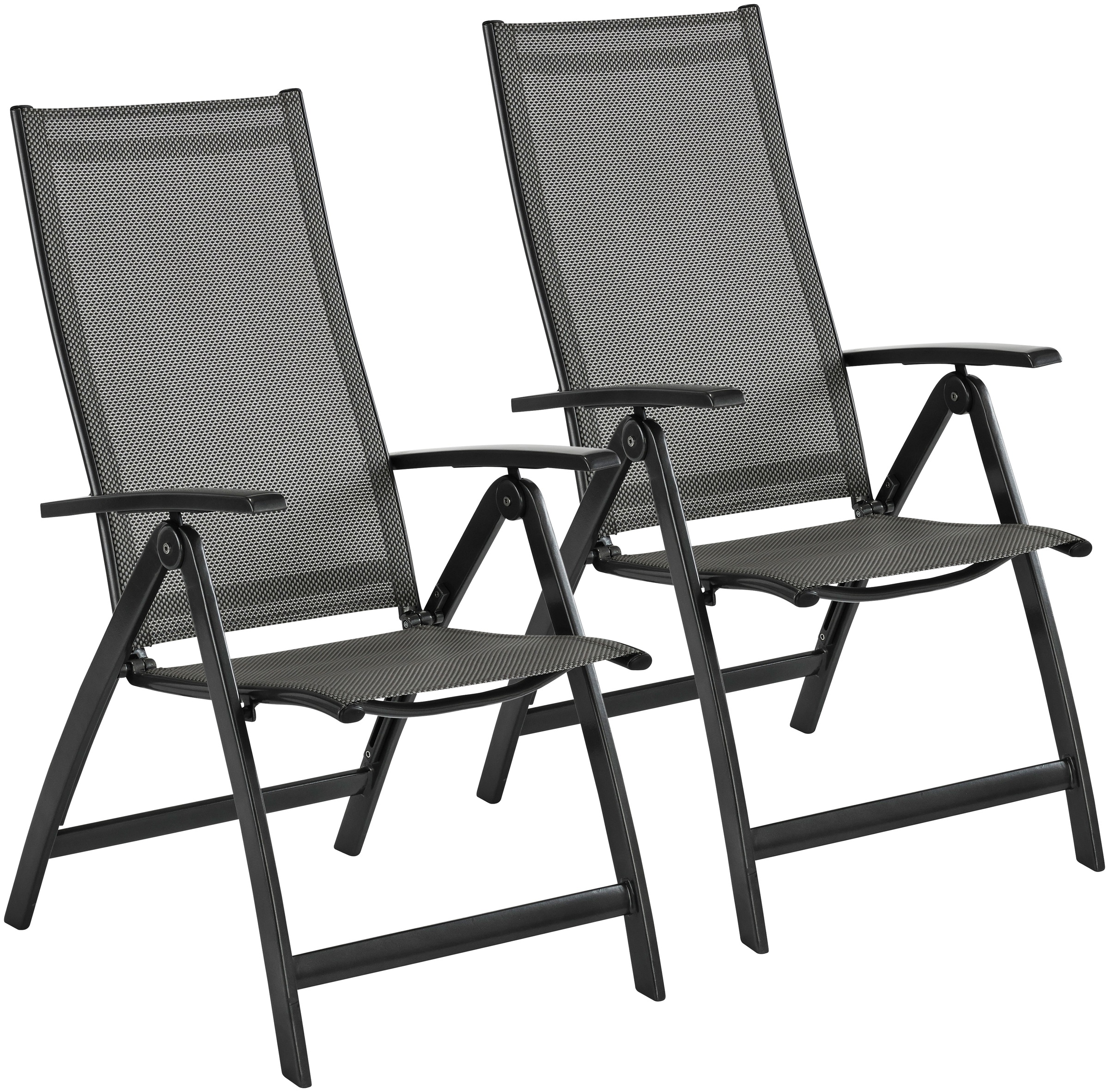 Image of MERXX Gartensessel "Vicenza" Set, 2 Stk. tlg. 2er Set, Alu/Textil, grau
