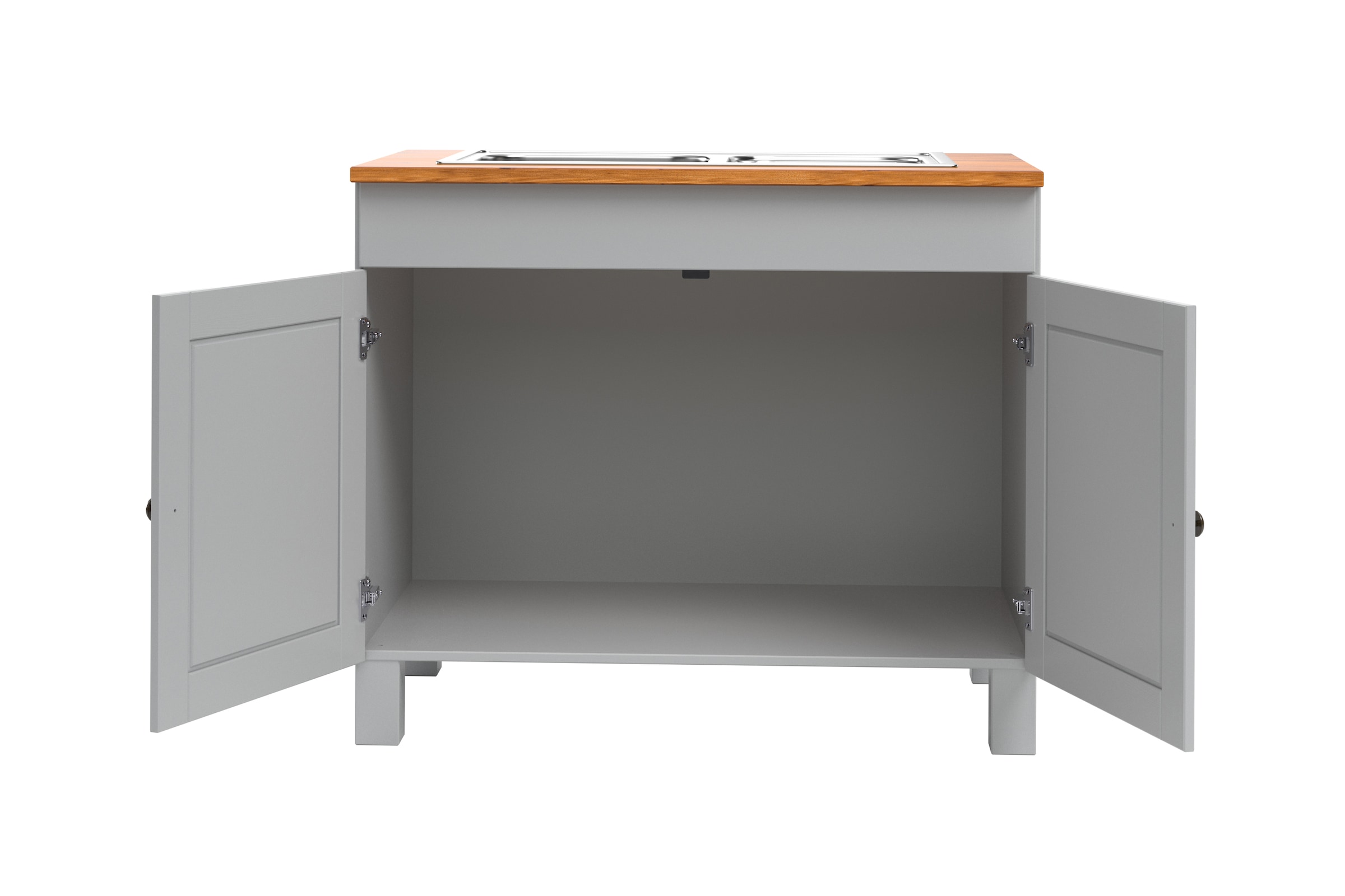 Home affaire Spülenschrank »Alby2« Mit Metallgriffen, Breite 100 cm