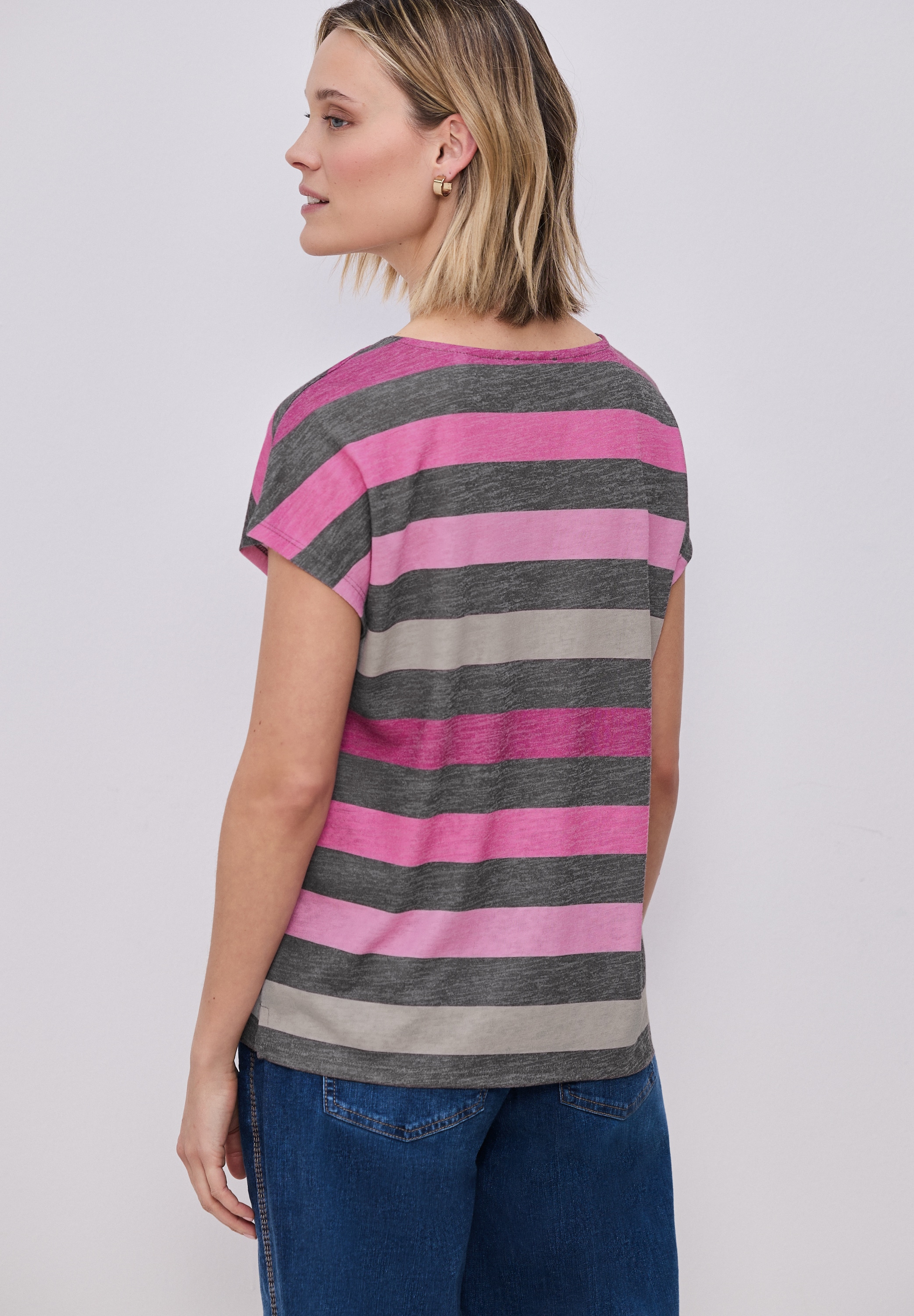STREET ONE Haut de chemise avec motif à rayures