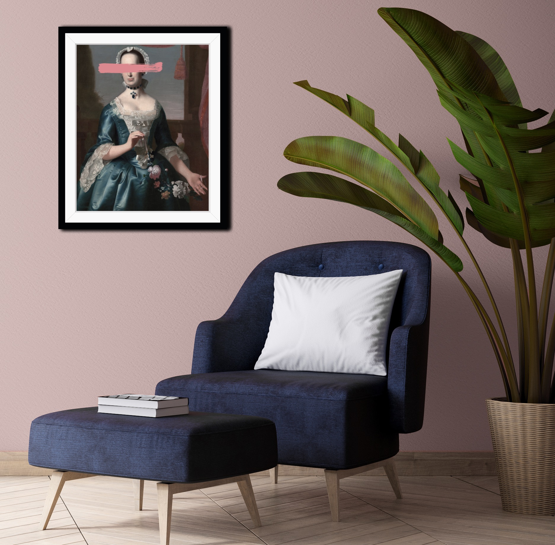 queence Bild »Ciara mit Farbklecks« Bilder von Frauen | Frau | Gemälde | Historische Persönlichkeiten | Kunst HD Premium Poster-Druck inkl. Holzrahmen