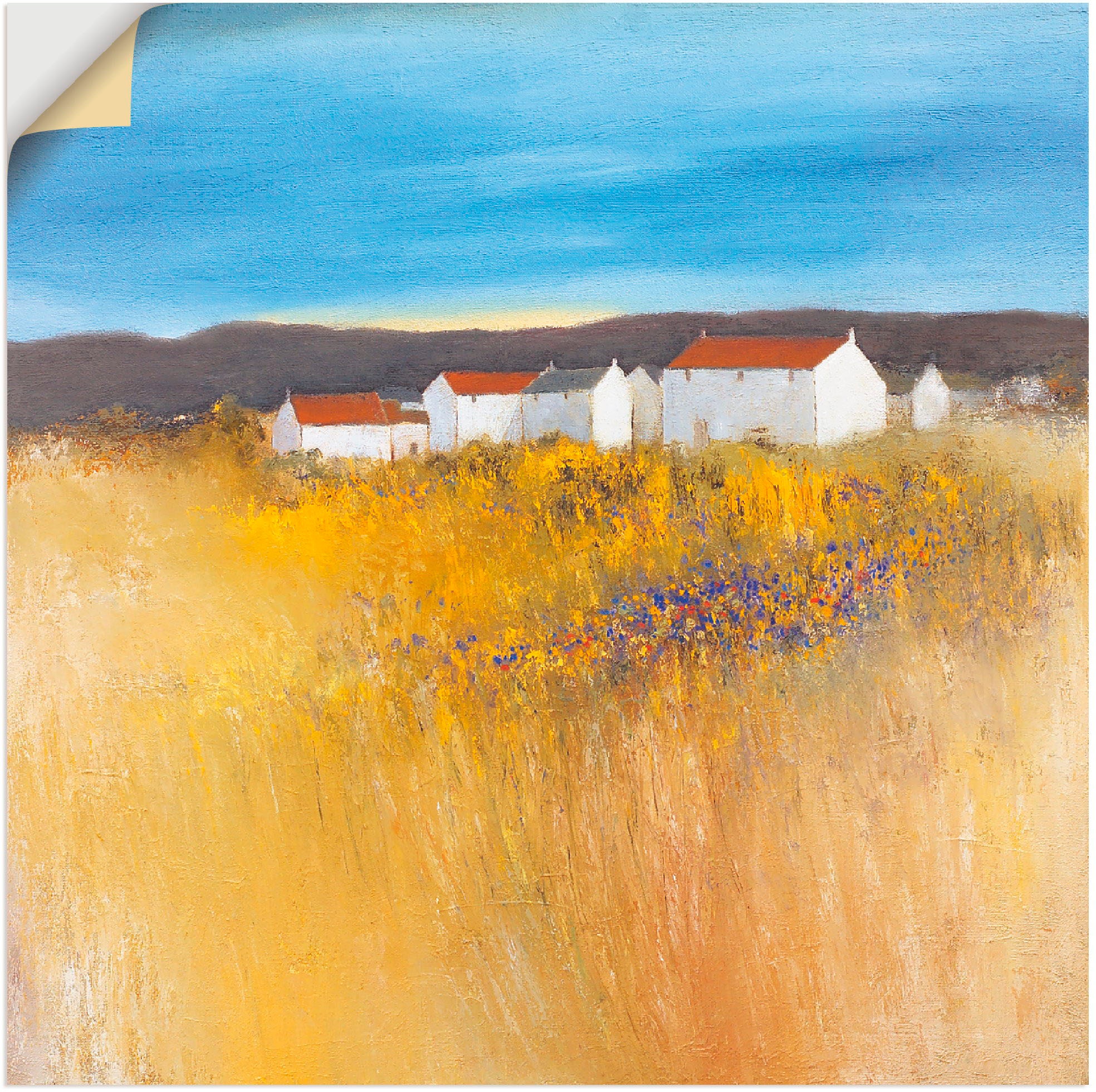 Image of Artland Wandbild »Sommerfeld«, Felder, (1 St.), in vielen Grössen & Produktarten -Leinwandbild, Poster, Wandaufkleber / Wandtattoo auch für Badezimmer geeignet bei Ackermann Versand Schweiz