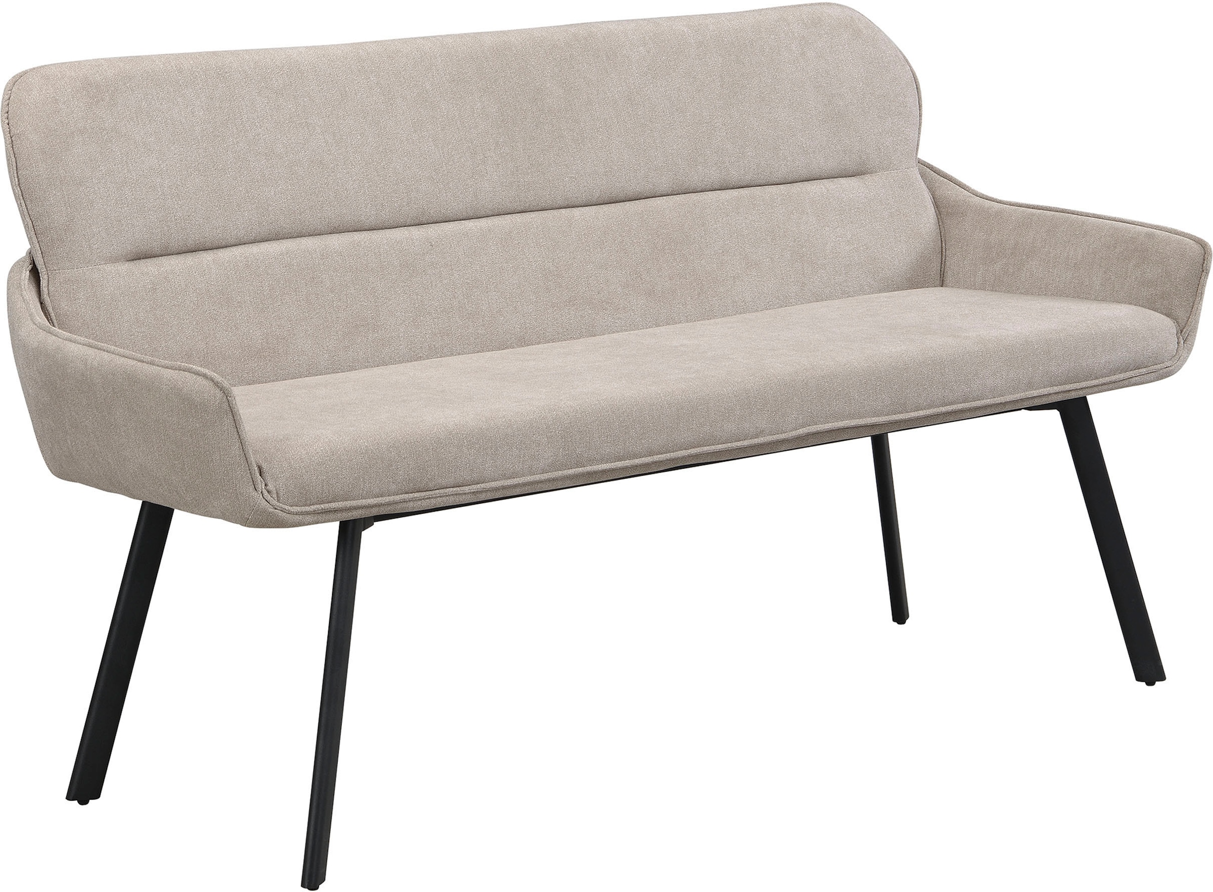 byLIVING Banc »Rico« 1 cuis tlg. gemütliche Esszimmerbank in 140 oder 160cm, hochwertiger Stoffbezug