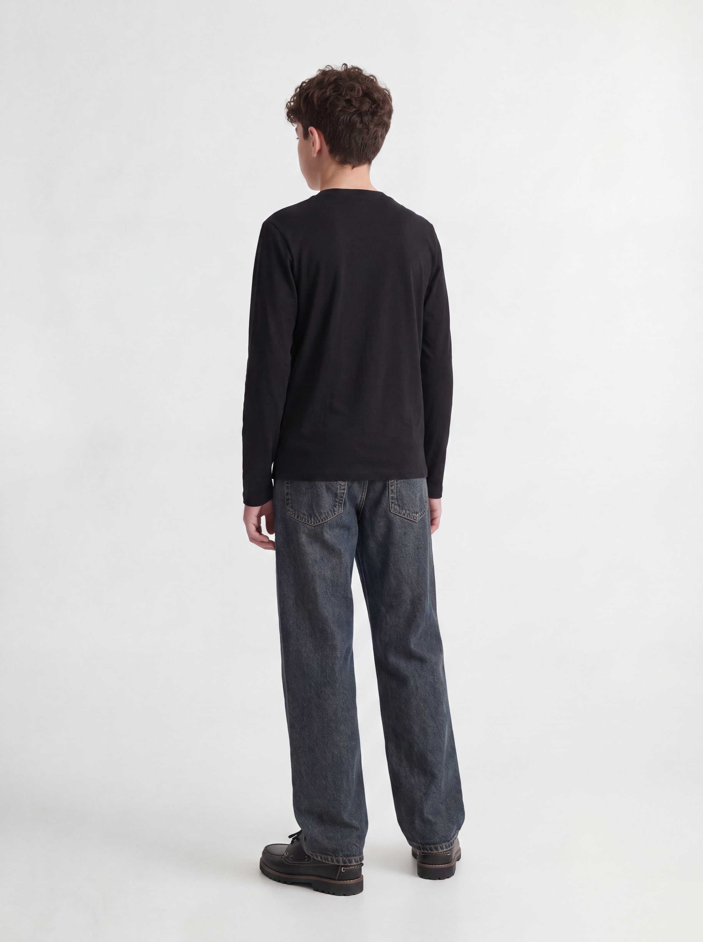 Jack & Jones Junior Langarmshirt »JJEDENVER LOGO TEE LS O-NECK SN JNR« Baumwolle, relaxed fit