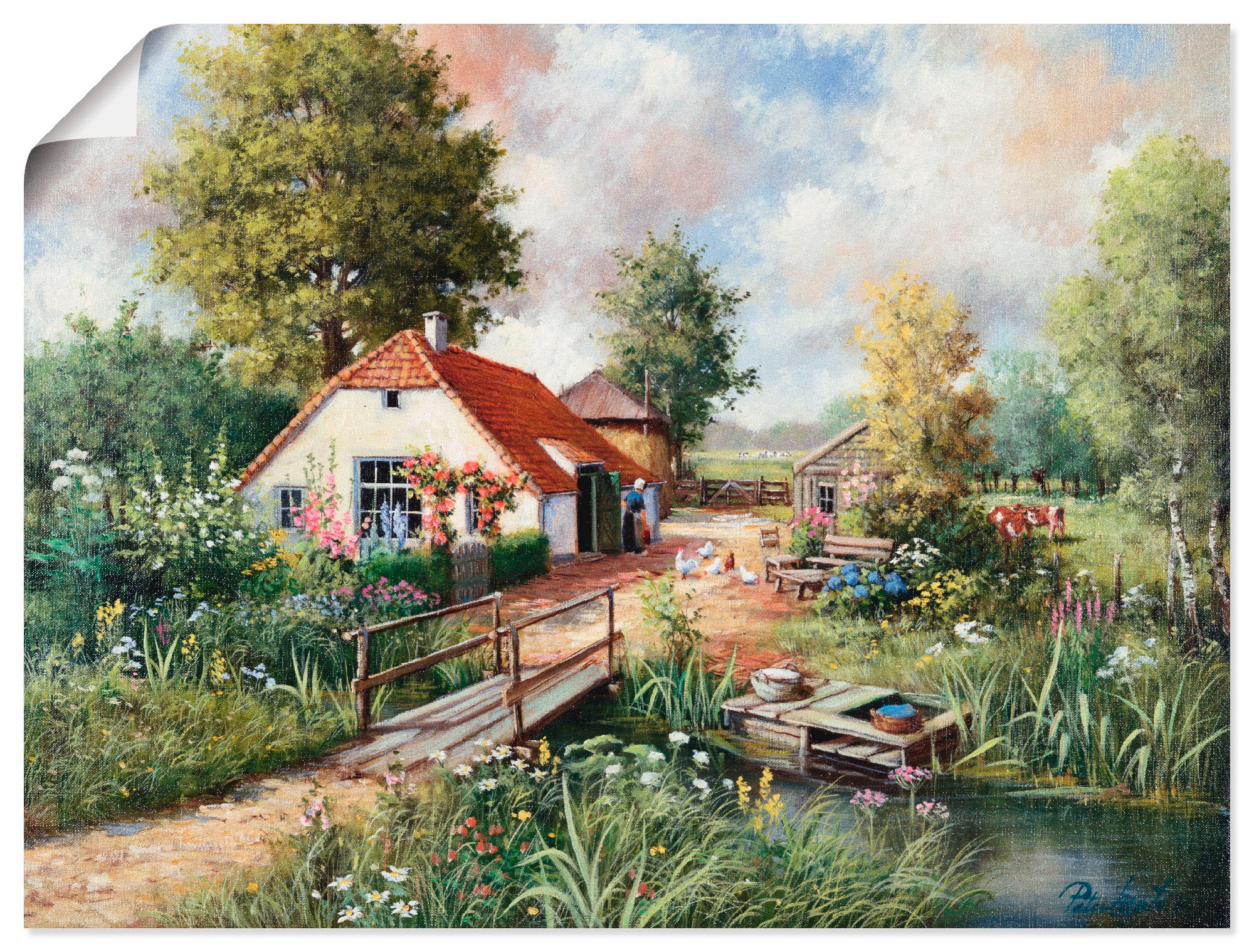 Image of Artland Wandbild "Bauernhof" Gebäude 1 Stk. tlg. als Leinwandbild, Poster in verschied. Grössen