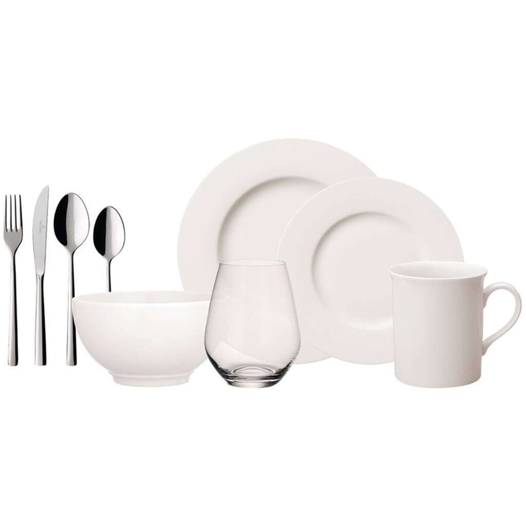 Villeroy & Boch Kombiservice »Geschirr-Set, Service Twist White 4 Friends«, (Set, 36 tlg.)