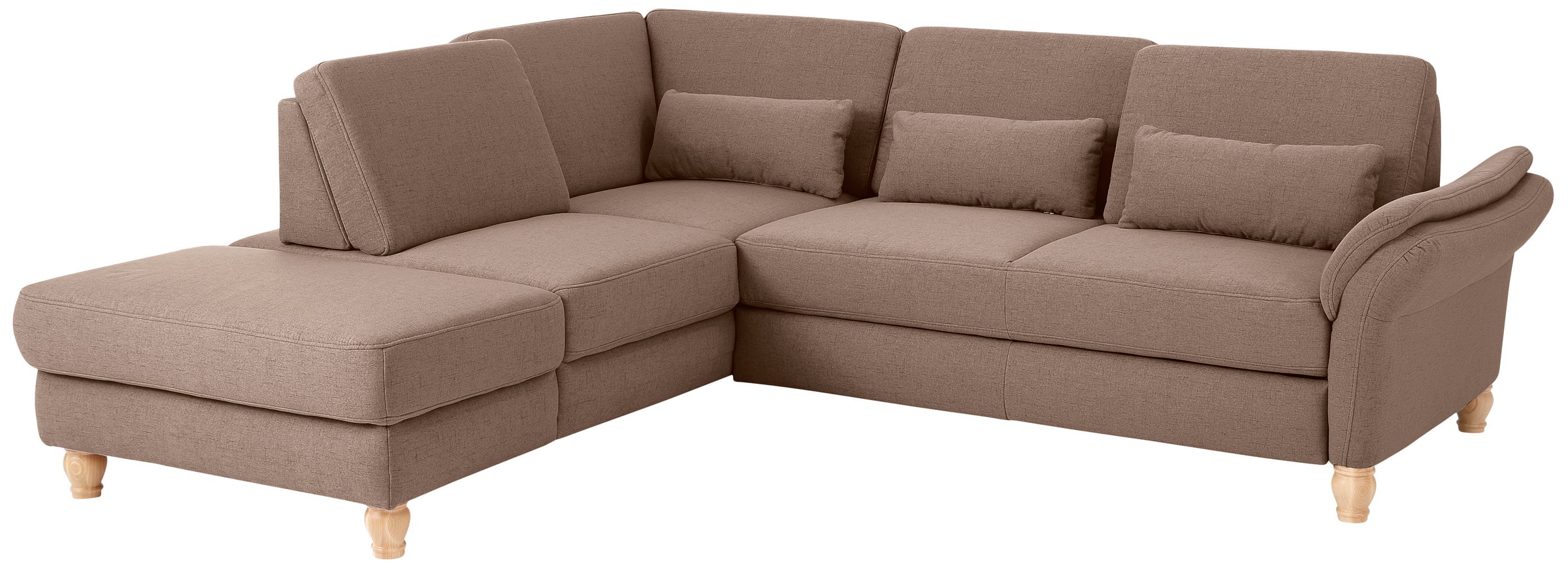 Home affaire Ecksofa »Palace L-Form«, incl. Sitztiefenverstellung, wahlweise mit Bettfunktion und Stauraum