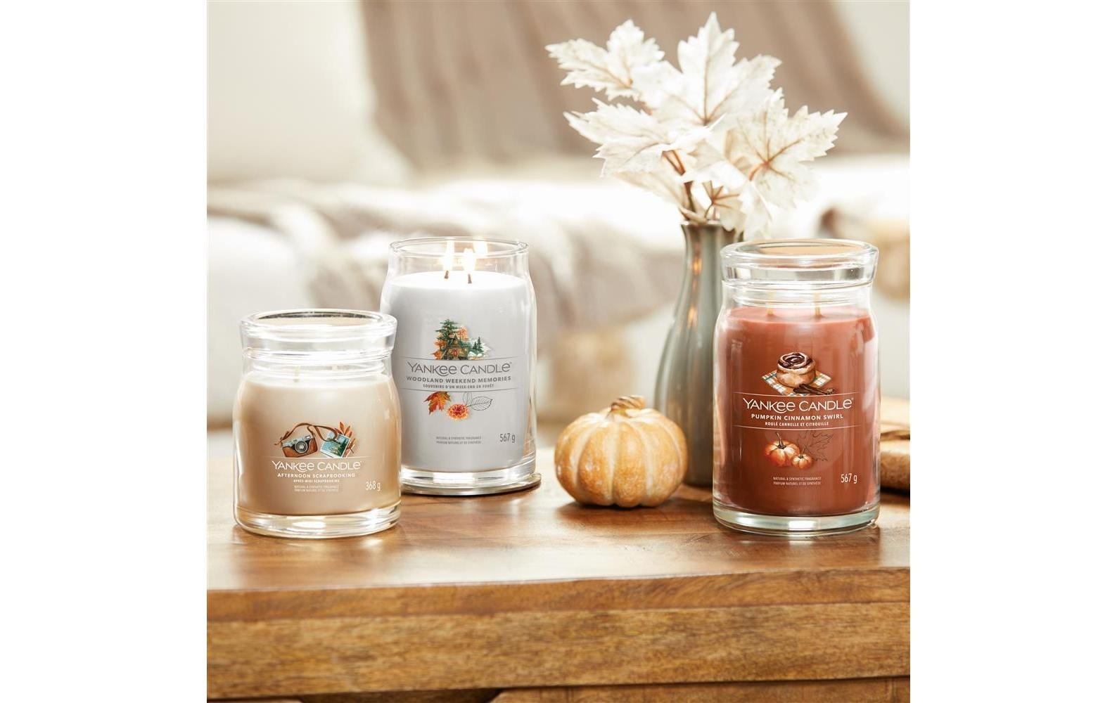 Bougie parfumée - YANKEE - Afternoon Scrapbooking - 567 g - Cire de soja - 90 h de combustion