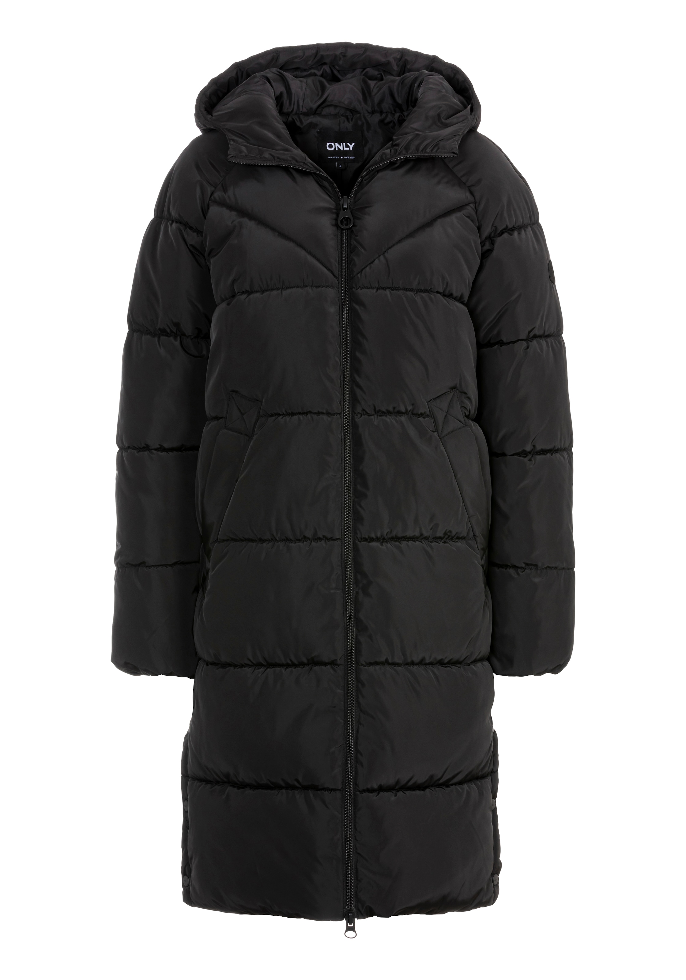 ONLY Steppmantel »ONLAMAND LONG PUFFER COAT CS OTW«, mit Kapuze und praktischem 2-Wege Reissverschluss