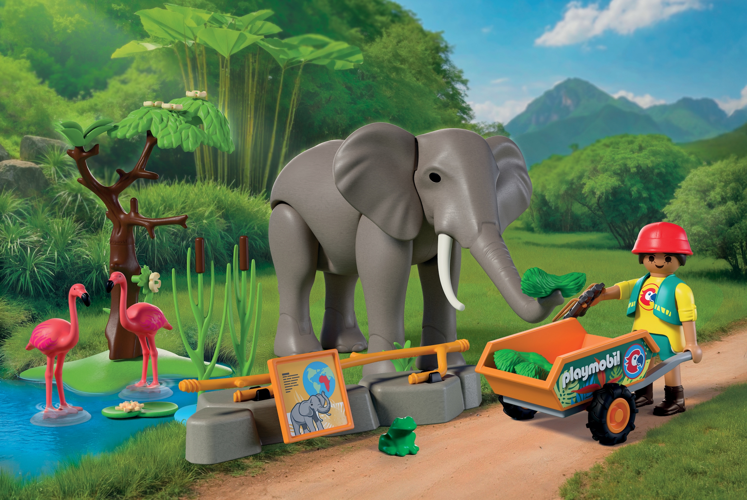Playmobil® Jeu de construction »Elefant mit Tierpfleger (72068), Animals & Friends« Made in Europe