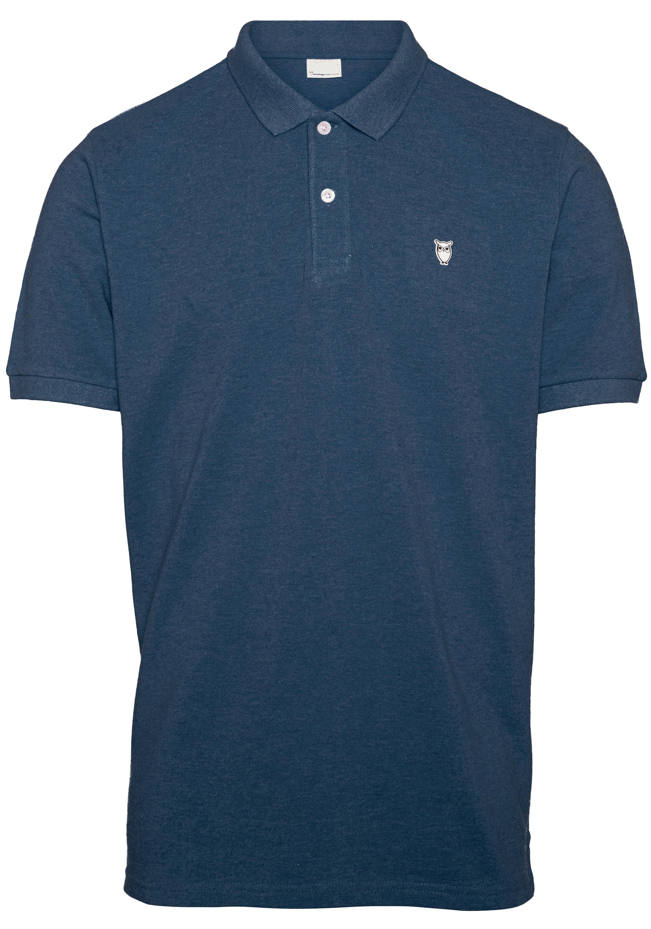 Image of KnowledgeCotton Apparel Poloshirt, mit Eulen-Applikation bei Ackermann Versand Schweiz